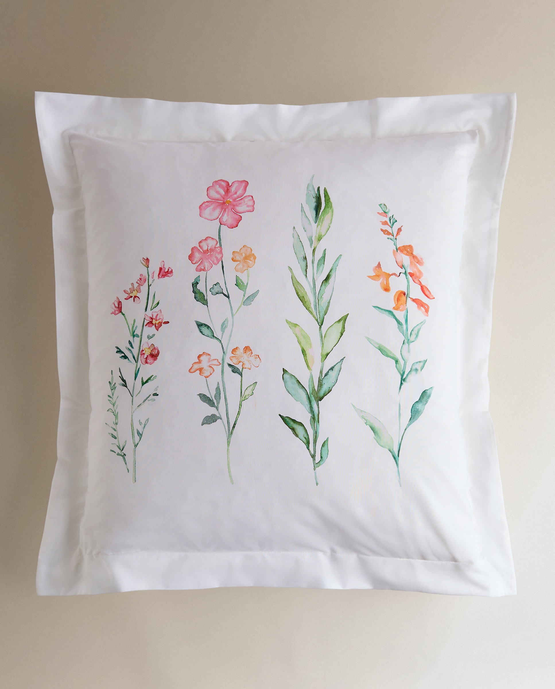 Capa de almofada de algodão Fleur Multicolor-2