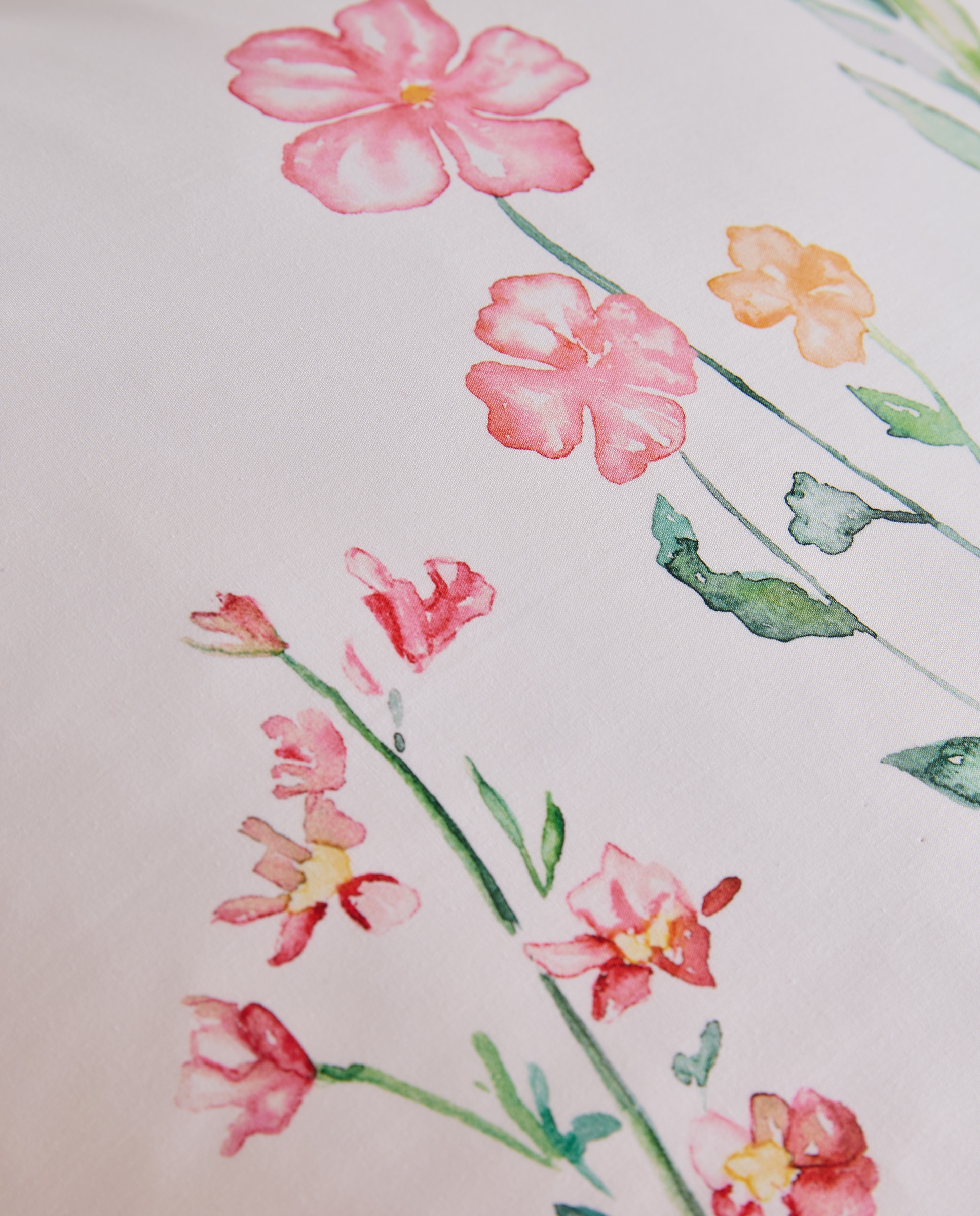 Capa de almofada de algodão Fleur Multicolor-3