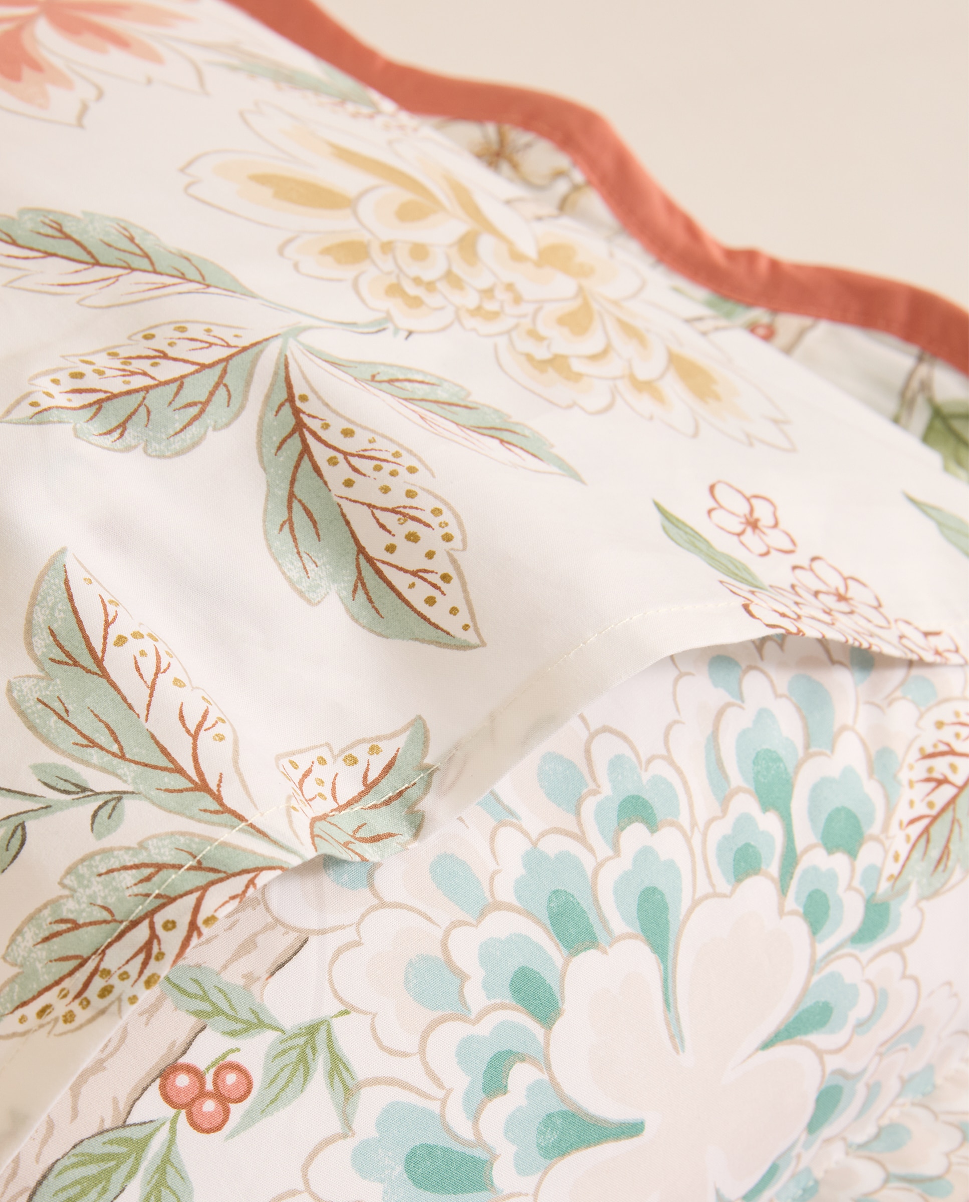 Capa de Almofada Retangular de Algodão Eiren Bege-4