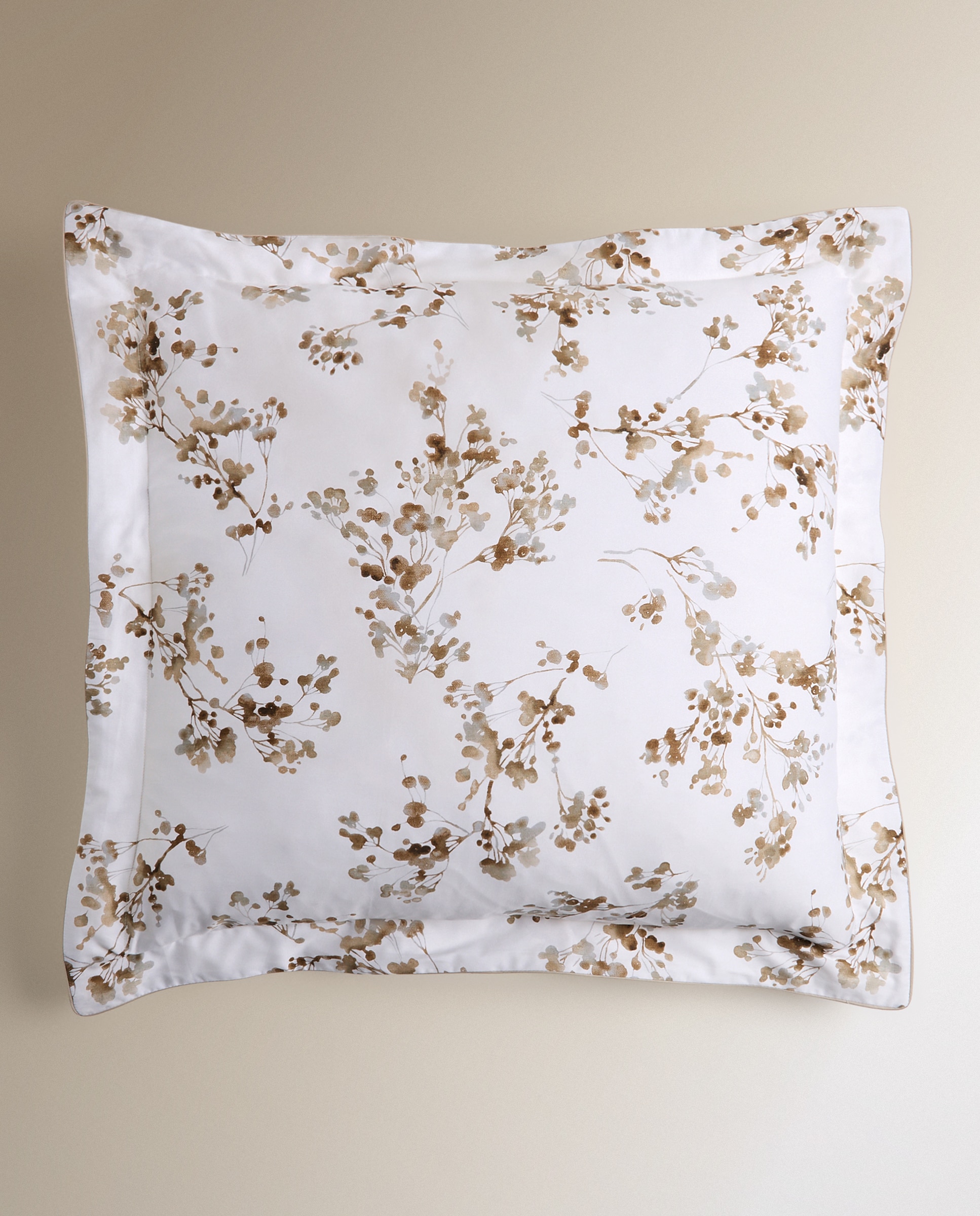 Funda de cuadrante algodón satén Terrain - Blanco 60 x 60 cm Blanco-2