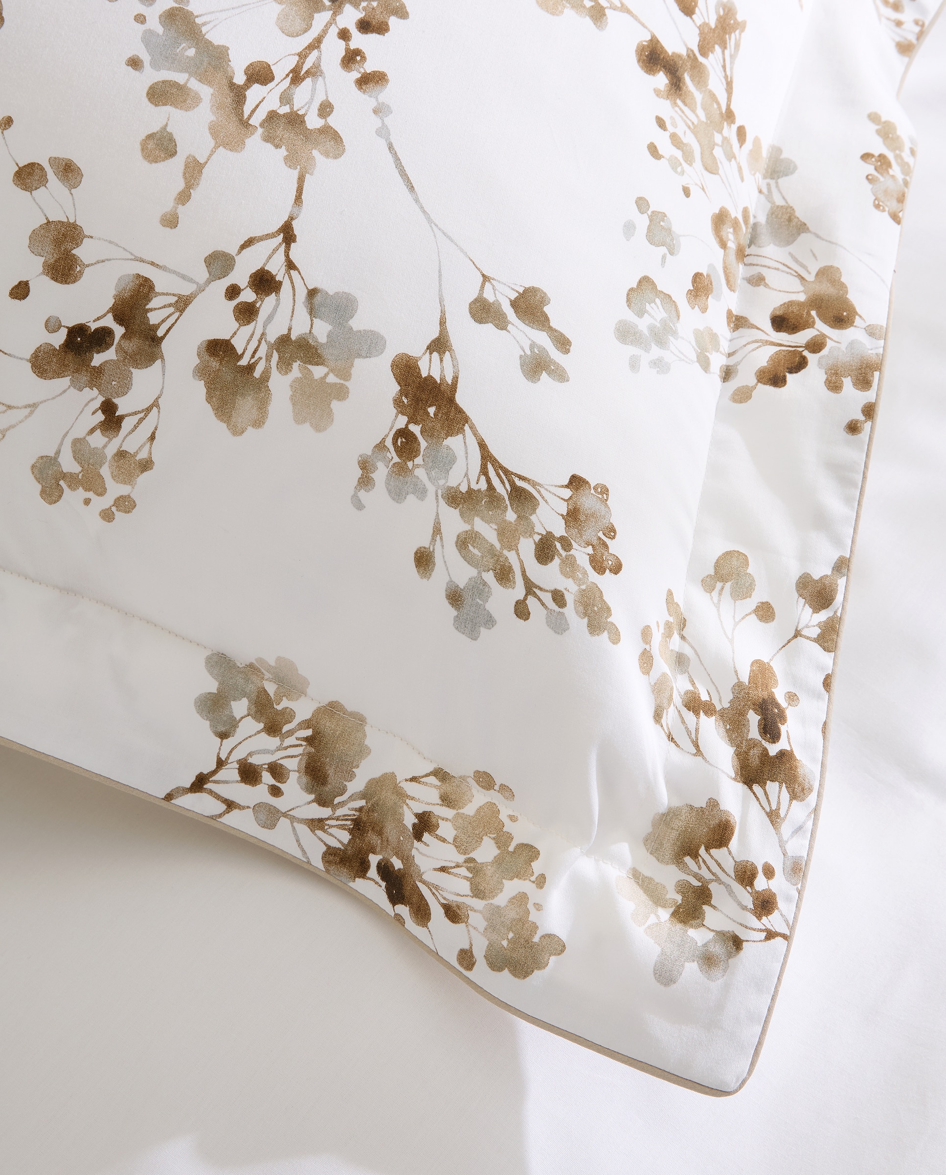 Funda de cuadrante algodón satén Terrain - Blanco 60 x 60 cm Blanco-3