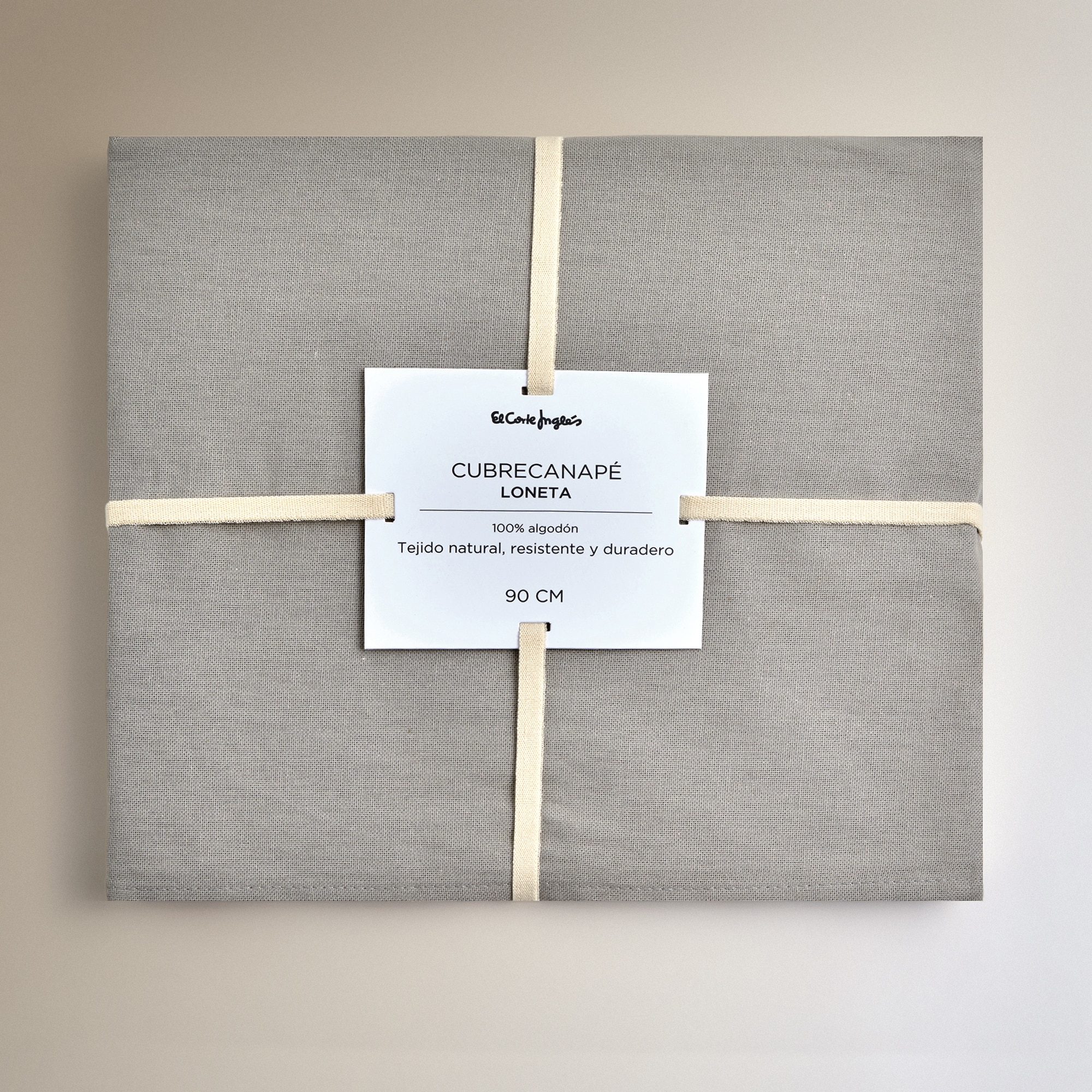 Cubrecanapé 35 cm Loneta Basic El Corte Inglés - Gris perla Cama 90 cm Gris perla-3