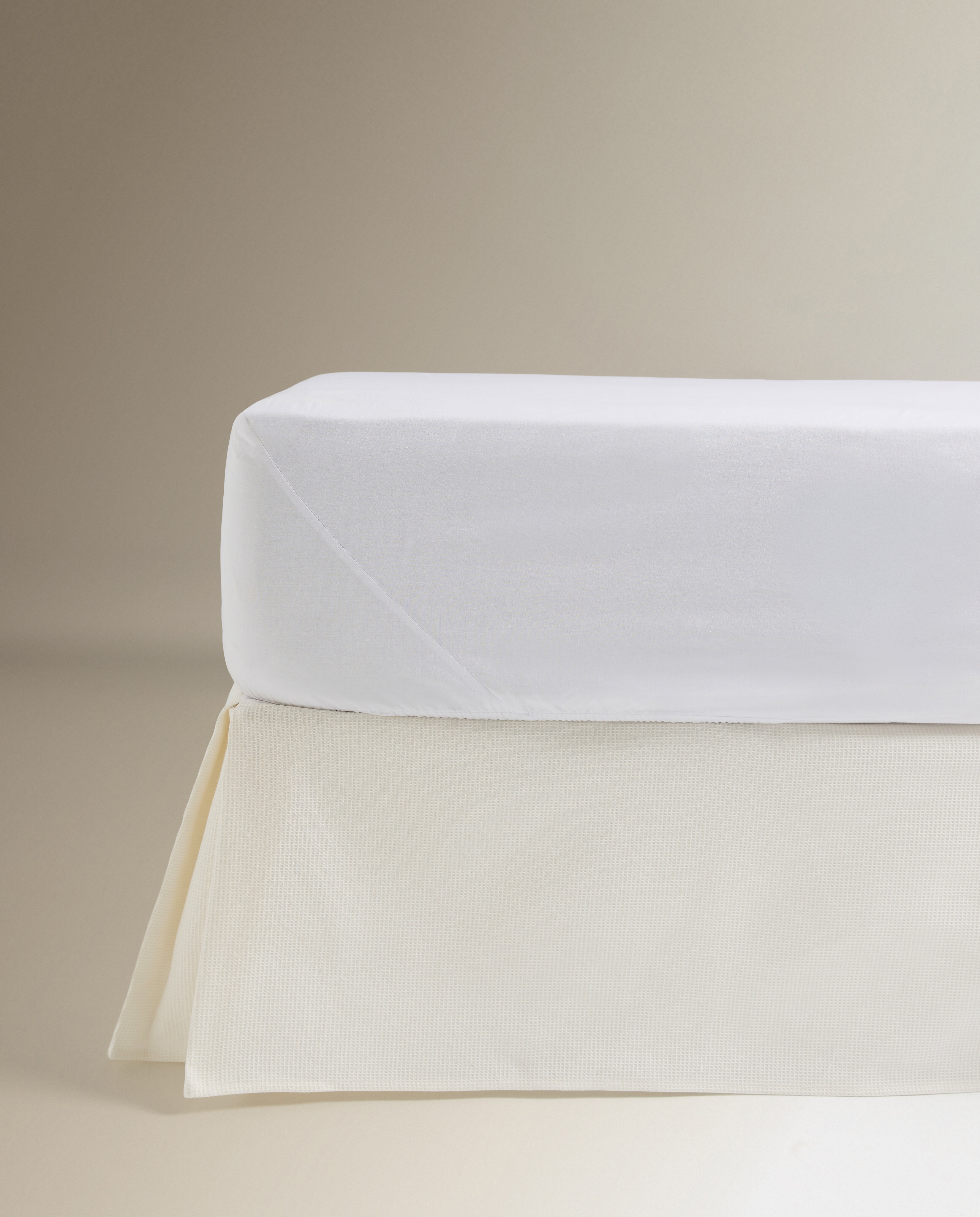 Cubrecanapé 35 cm Nido de Abeja El Corte Inglés - Marfil Cama 90 cm Marfil-1