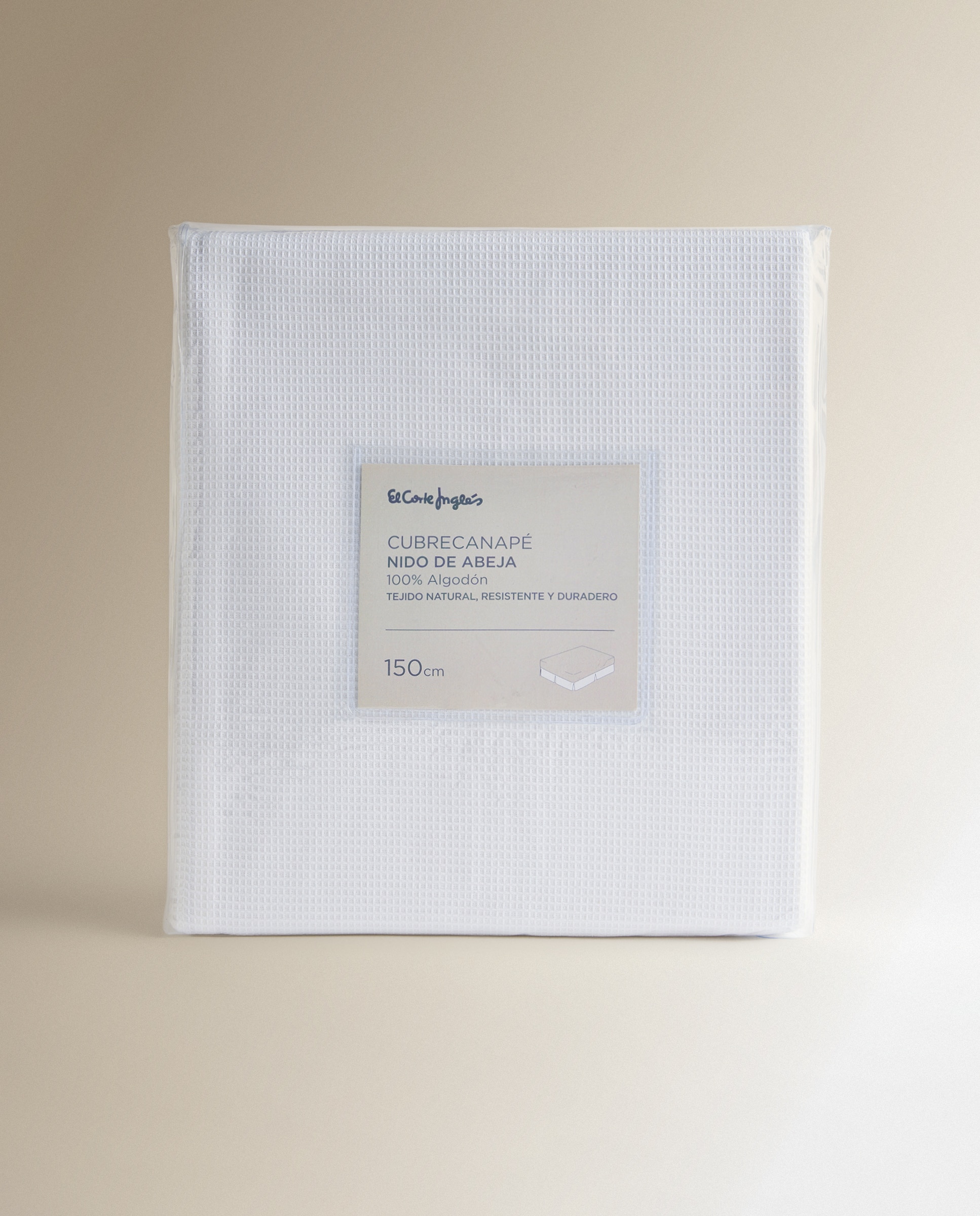 Cobertura para sommier 35 cm Favos de mel El Corte Inglés Branco-3