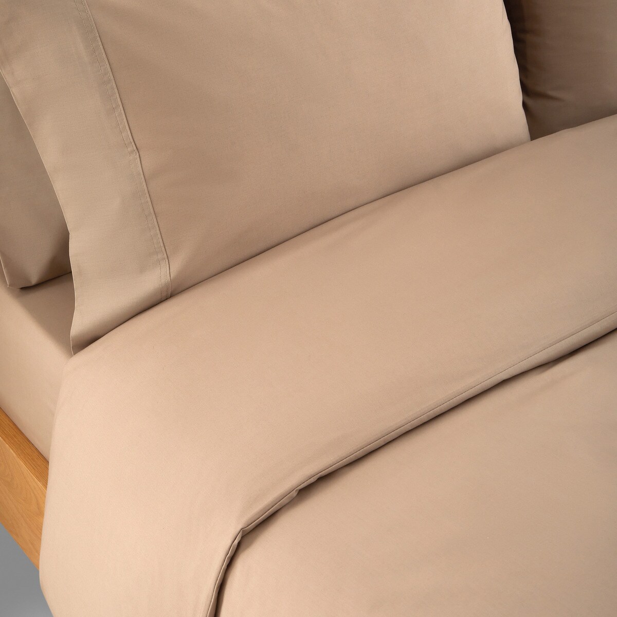 Funda nórdica Polialgodón Percal 180 hilos El Corte Inglés - Tostado Cama 90 cm Tostado-2