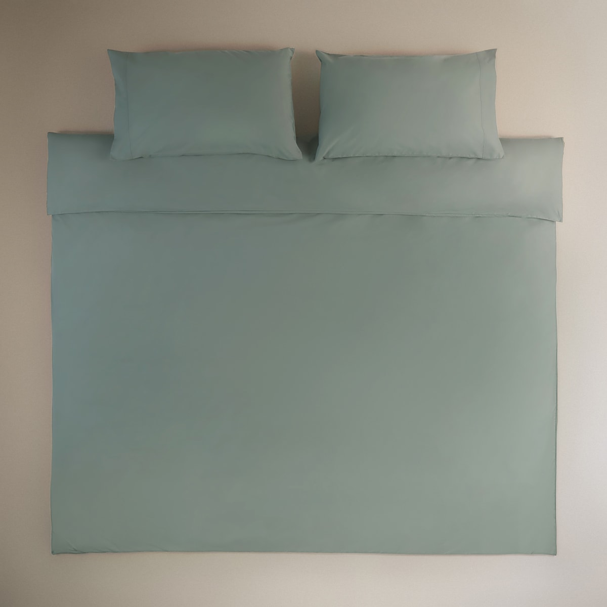 Capa de Edredão de Polialgodão Percal 180 Fios Verde-2