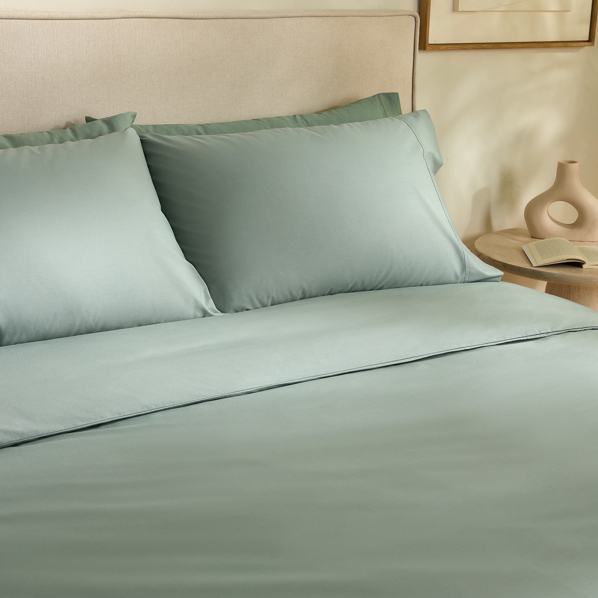 Funda nórdica Polialgodón Percal 180 hilos El Corte Inglés - Verde Cama 90 cm Verde-3