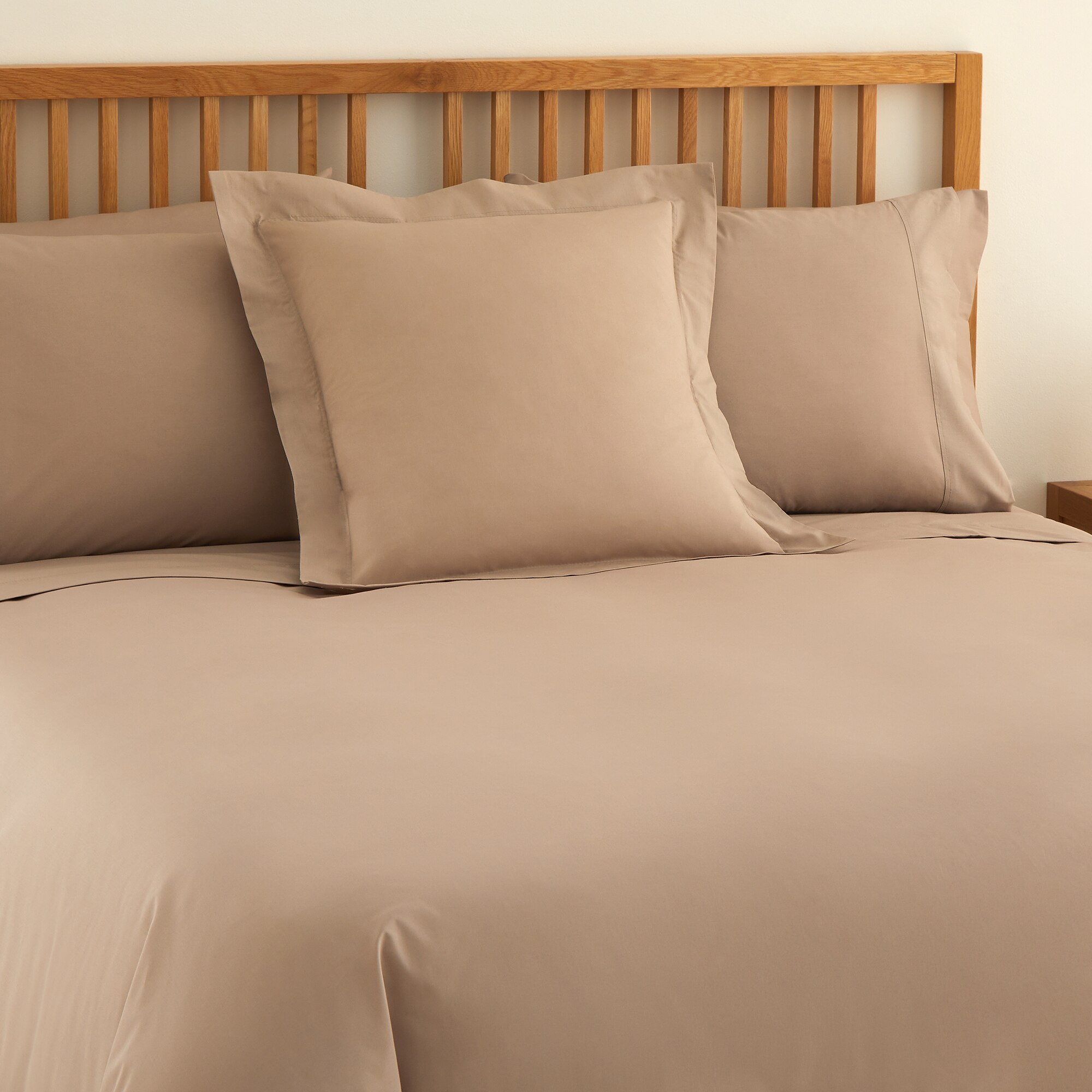 Sábana encimera Polialgodón Percal 180 hilos El Corte Inglés - Tostado Cama 90 cm Tostado-6