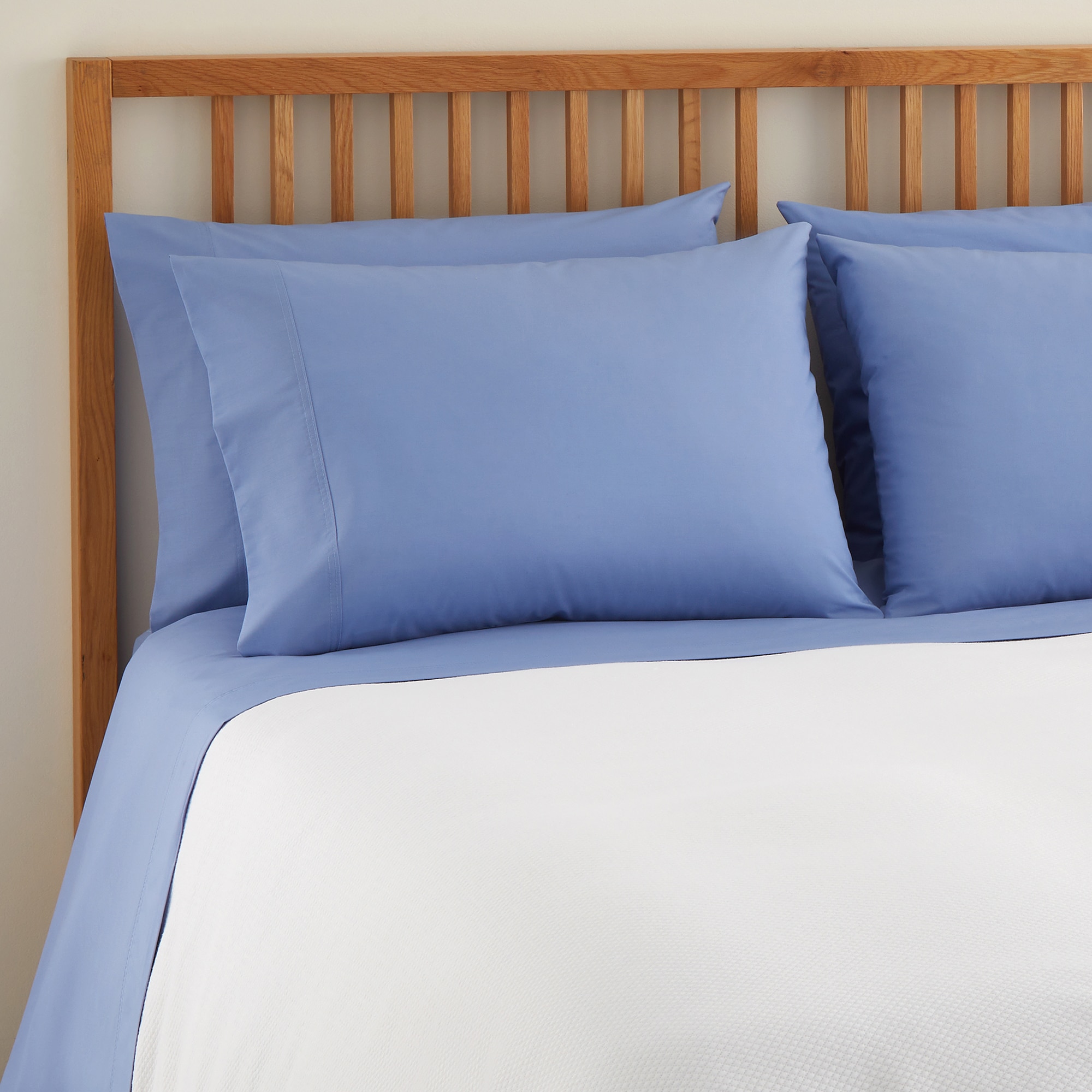 Sábana encimera Polialgodón Percal 180 hilos El Corte Inglés - Azul Cama 180 cm Azul-1