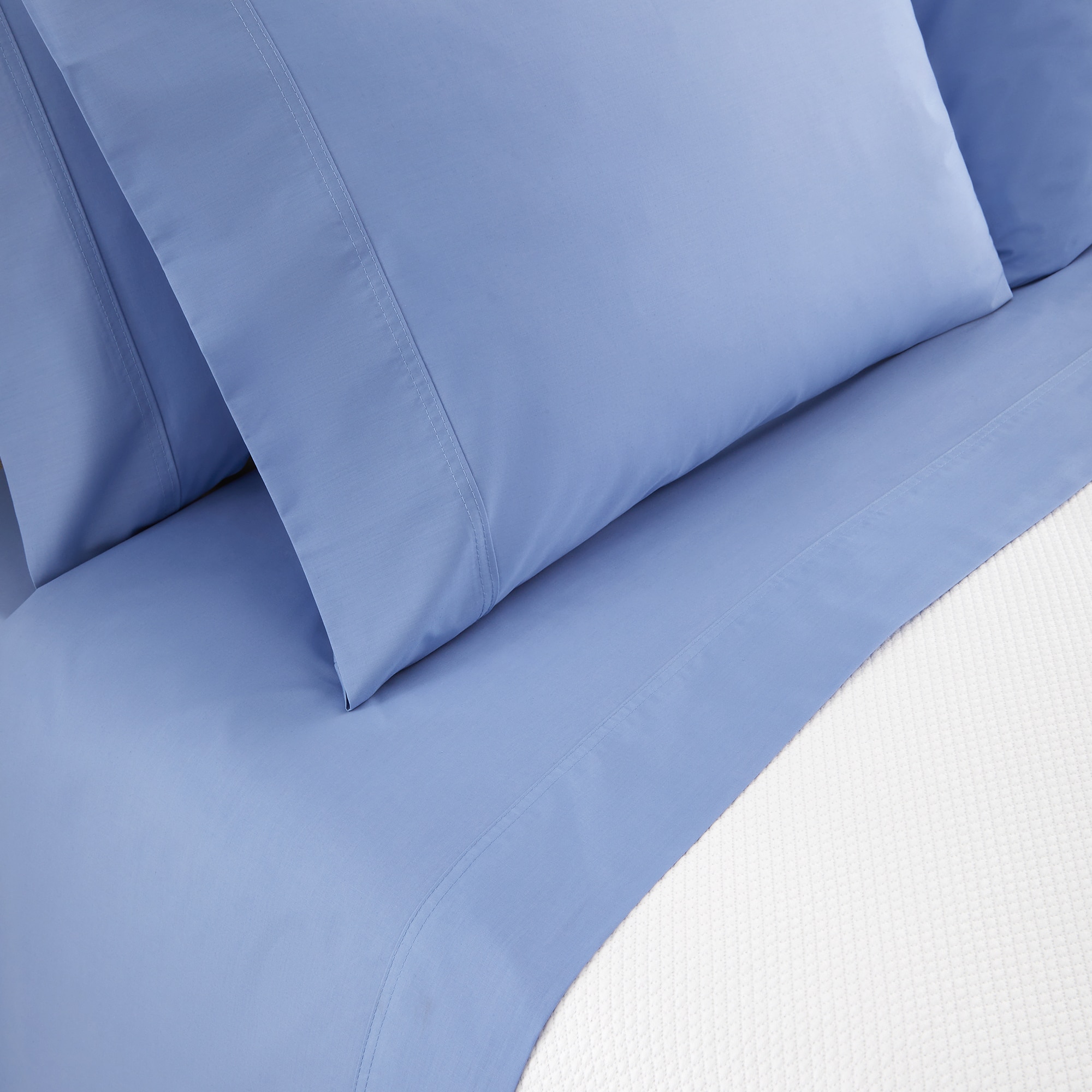 Sábana encimera Polialgodón Percal 180 hilos El Corte Inglés - Azul Cama 180 cm Azul-2