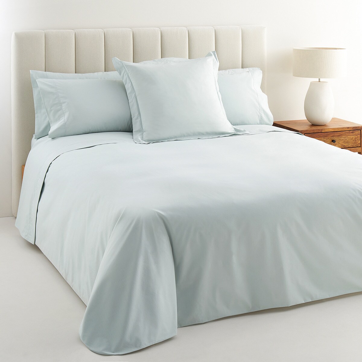 Sábana encimera Polialgodón Percal 180 hilos El Corte Inglés - Verde Agua Cama 180 cm Verde Agua-3
