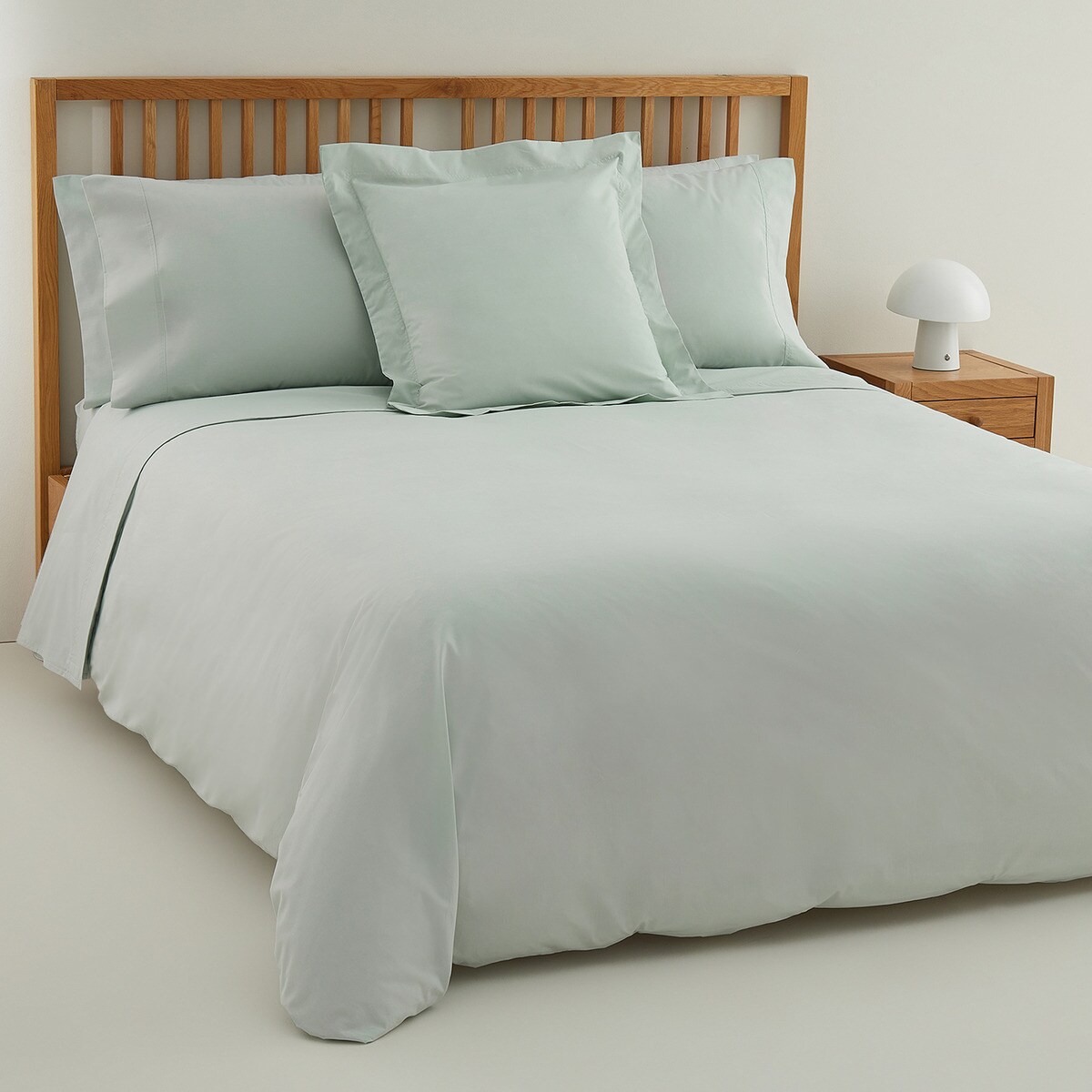 Sábana encimera Polialgodón Percal 180 hilos El Corte Inglés - Verde Agua Cama 180 cm Verde Agua-4