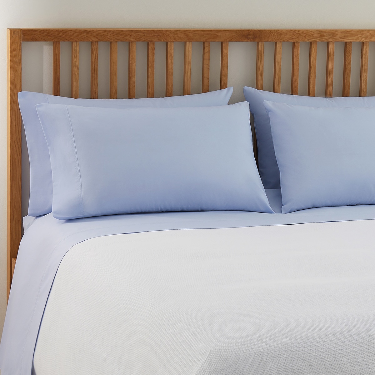 Sábana encimera Polialgodón Percal 180 hilos El Corte Inglés - Azul Cielo Cama 90 cm Azul Cielo-1