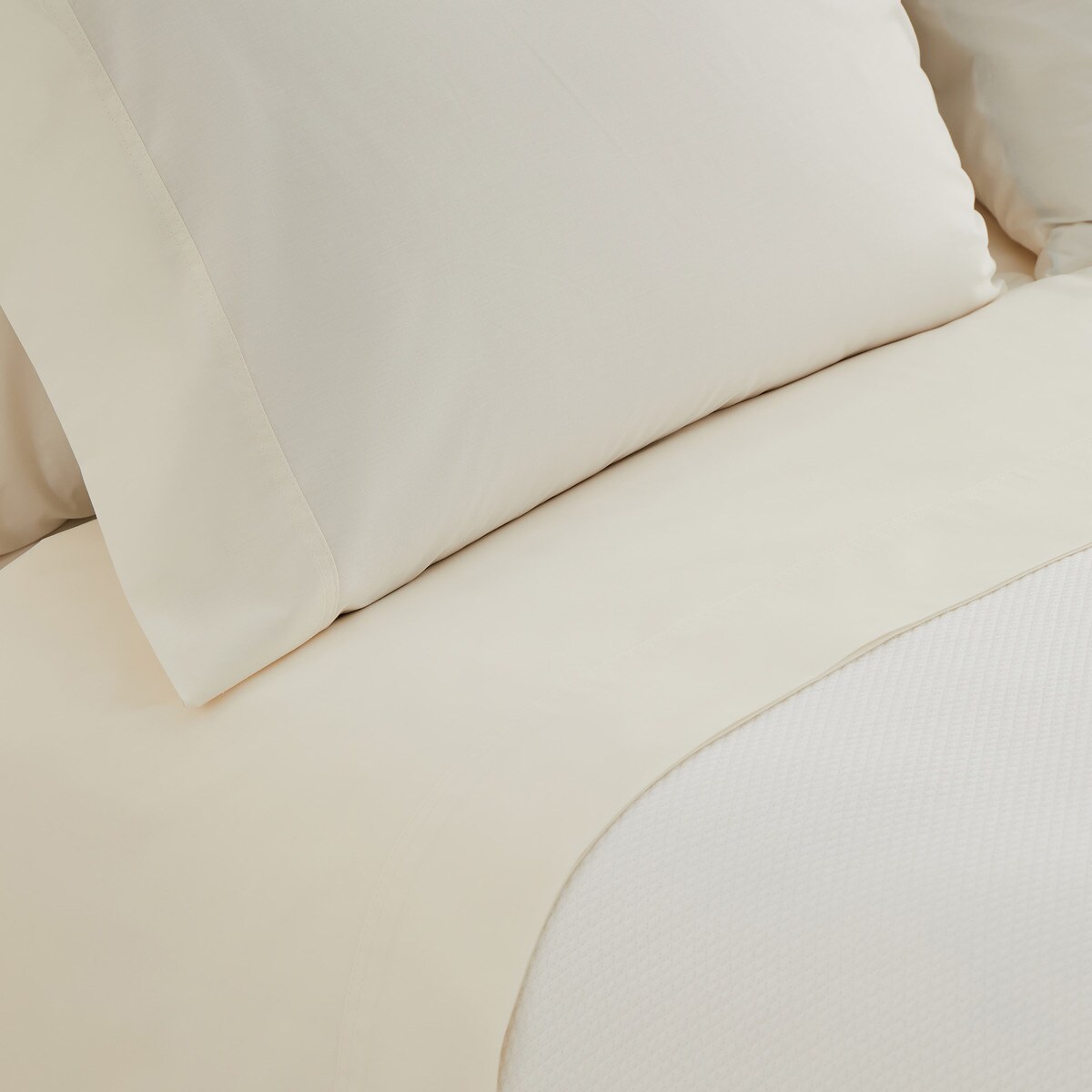 Sábana encimera Polialgodón Percal 180 hilos El Corte Inglés - Hueso Cama 90 cm Hueso-2