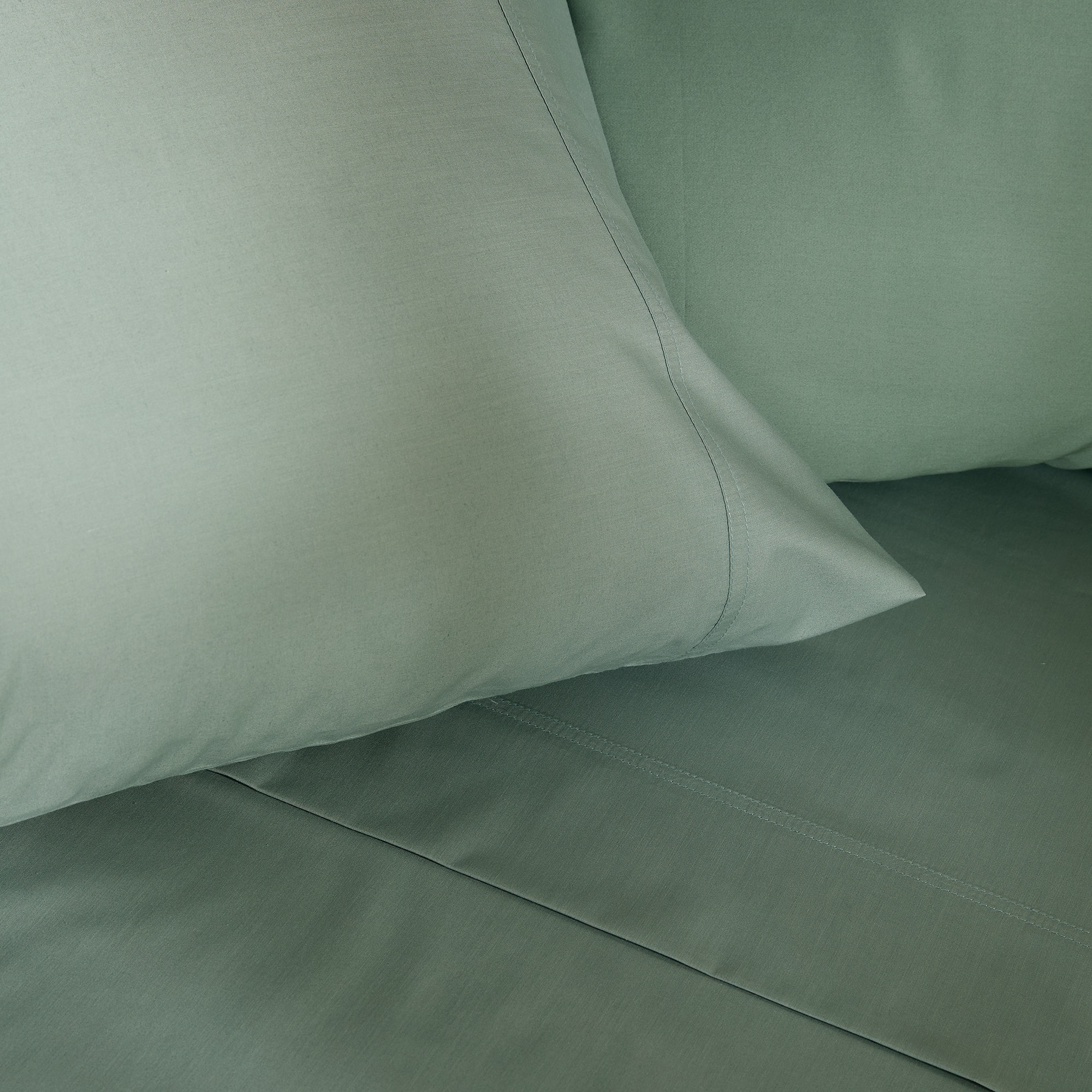 Sábana encimera Polialgodón Percal 180 hilos El Corte Inglés - Verde Cama 90 cm Verde-3