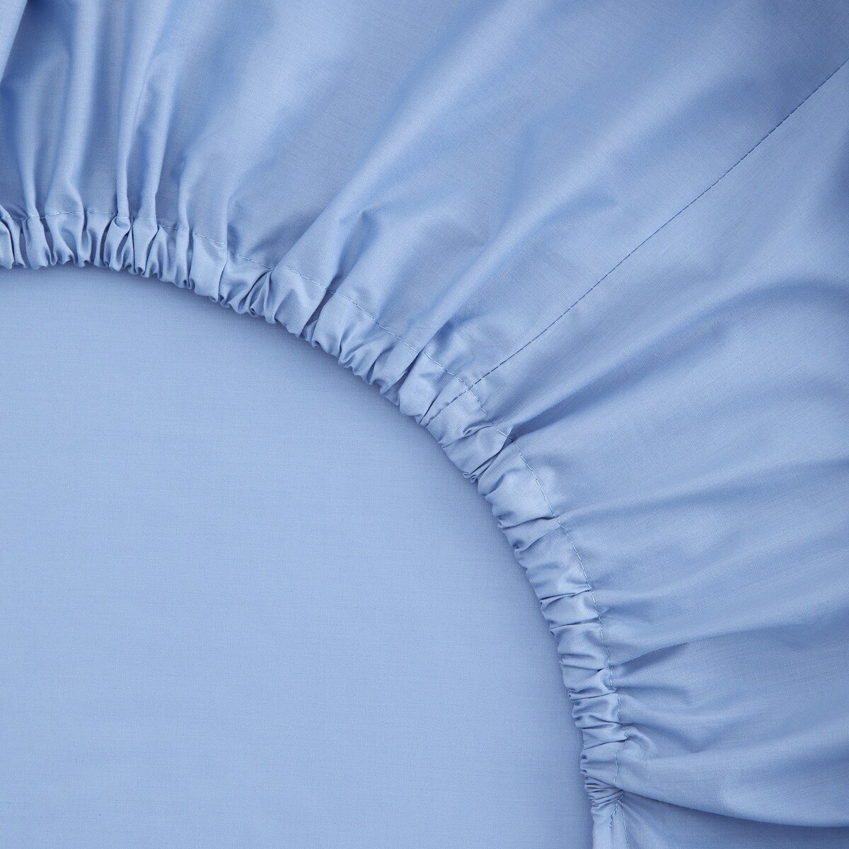 Sábana bajera ajustable Polialgodón Percal 180 hilos El Corte Inglés - Azul Cama 80 cm Azul-2