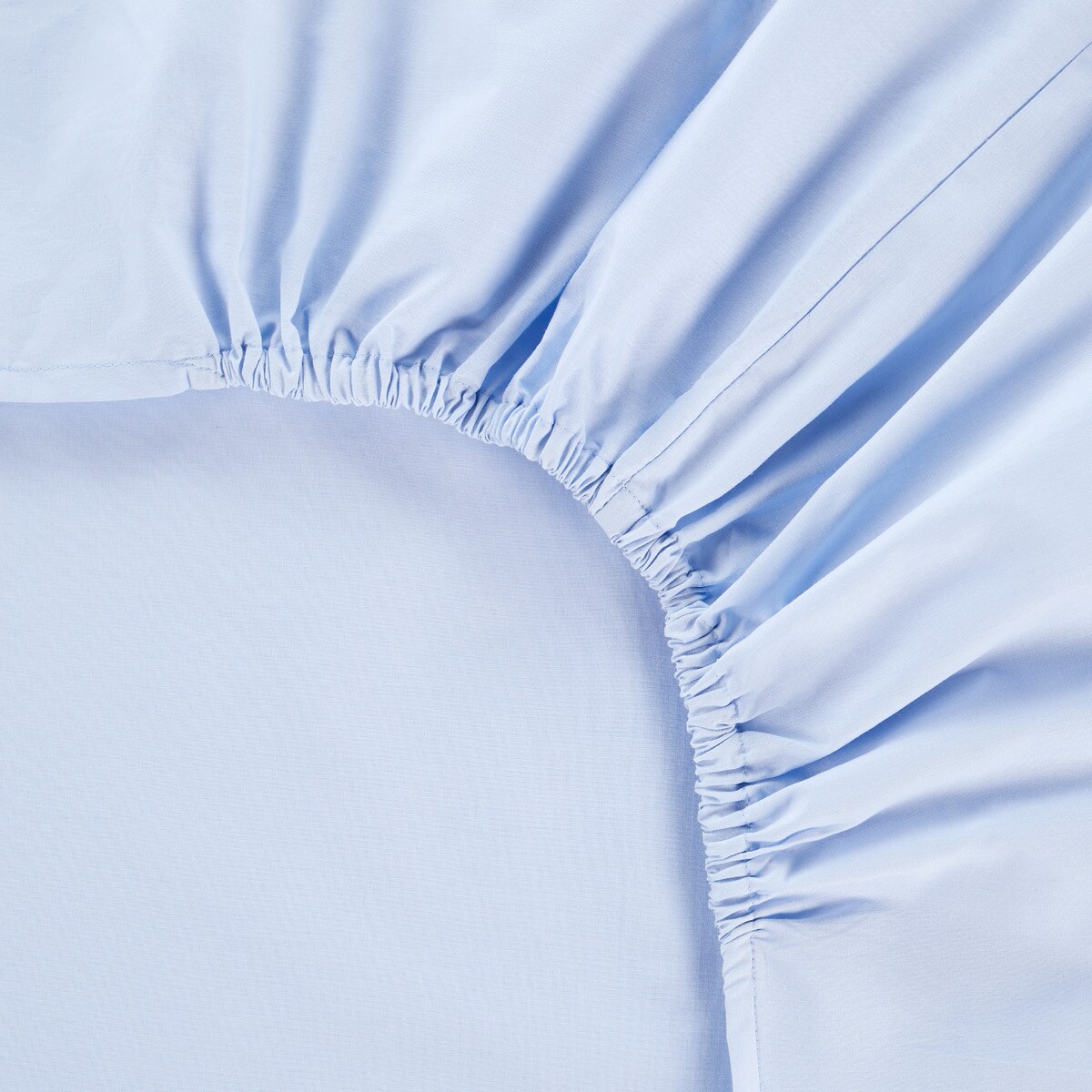 Sábana bajera ajustable Polialgodón Percal 180 hilos El Corte Inglés - Azul Cielo Cama 135 cm Azul Cielo-2