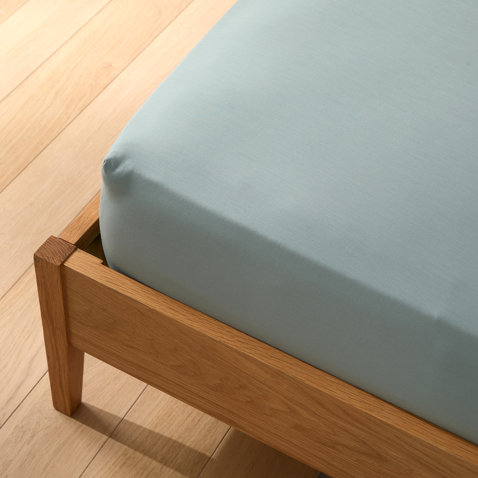 Sábana bajera ajustable Polialgodón Percal 180 hilos El Corte Inglés - Verde Cama 90 cm Verde-2