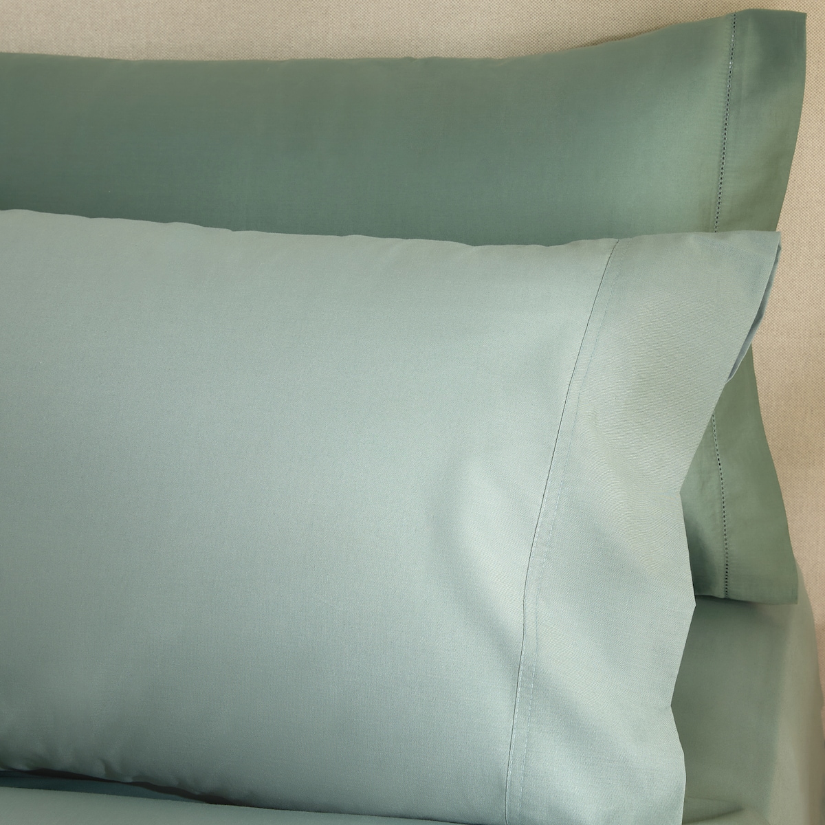 Fronha de Almofada Polialgodão Percal 180 Fios Verde-1