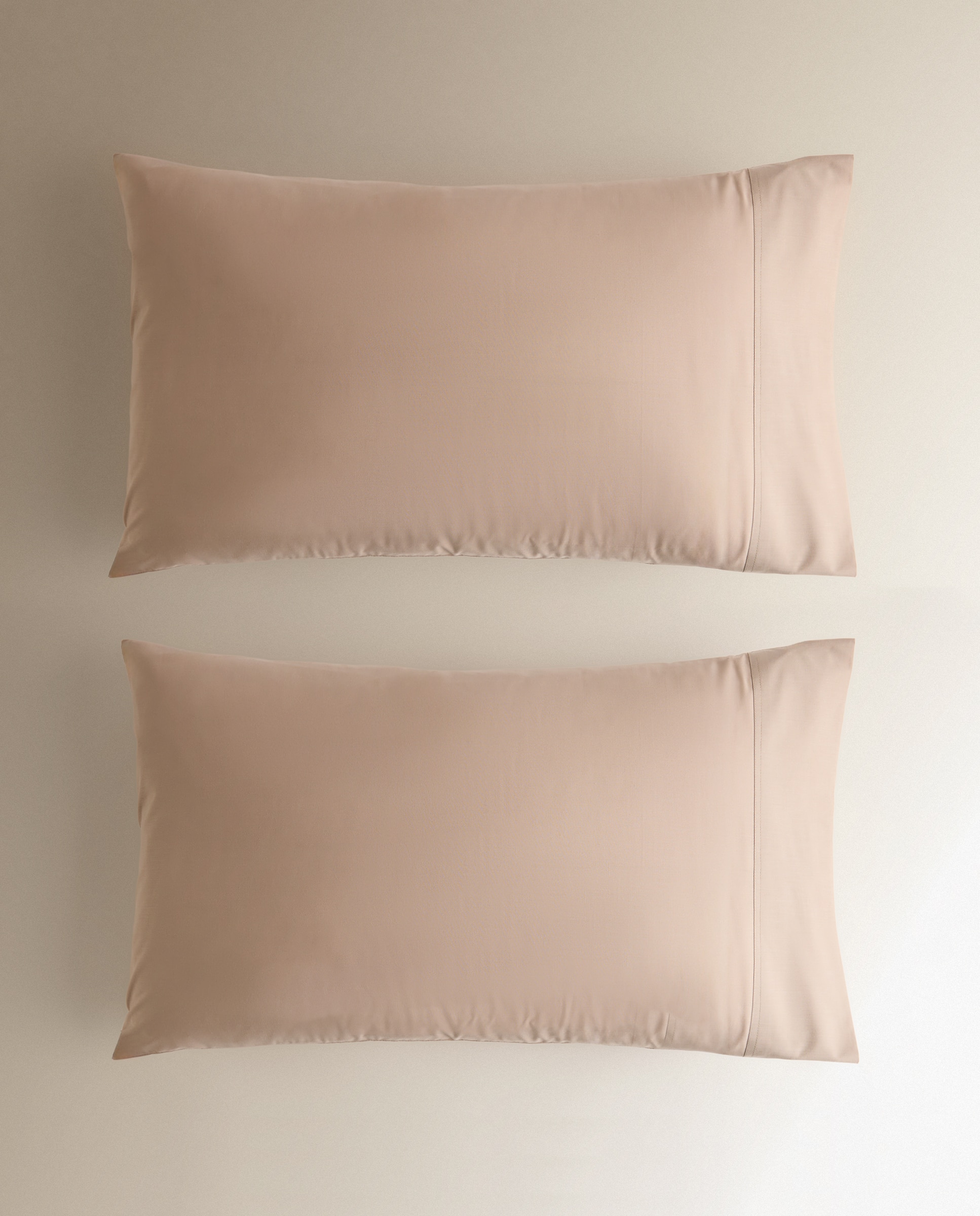Funda de almohada Polialgodón Percal 180 hilos El Corte Inglés - Tostado Set de 2 fundas 45 x 75 cm Tostado-2