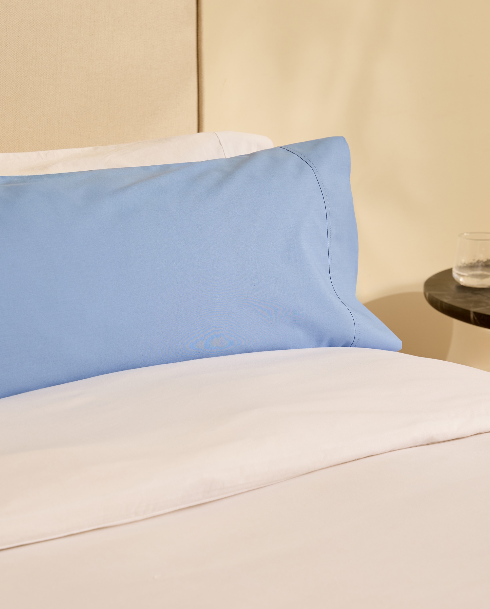 Funda de almohada Polialgodón Percal 180 hilos El Corte Inglés - Azul 45 x 75 cm Azul-1
