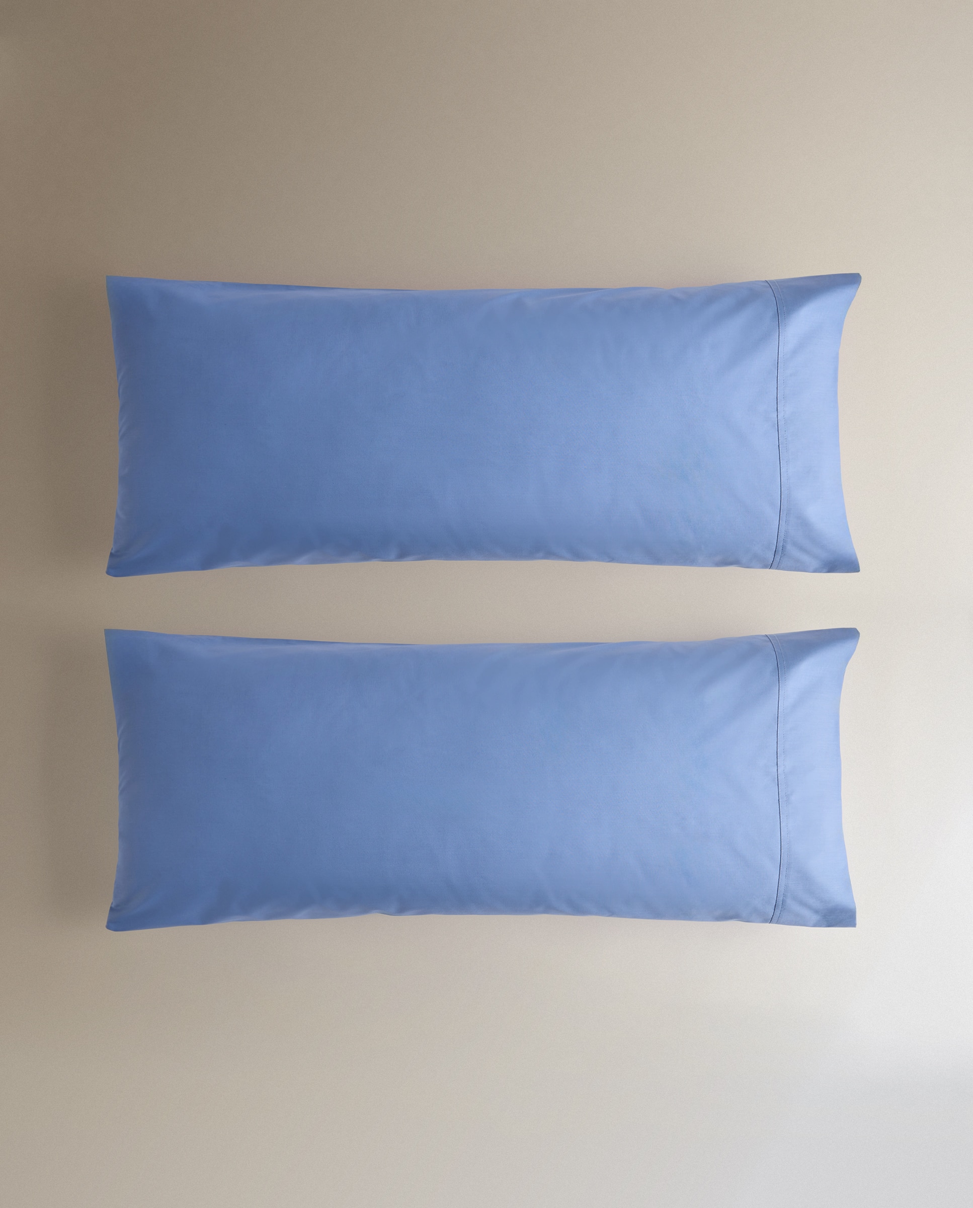 Funda de almohada Polialgodón Percal 180 hilos El Corte Inglés - Azul 45 x 75 cm Azul-2