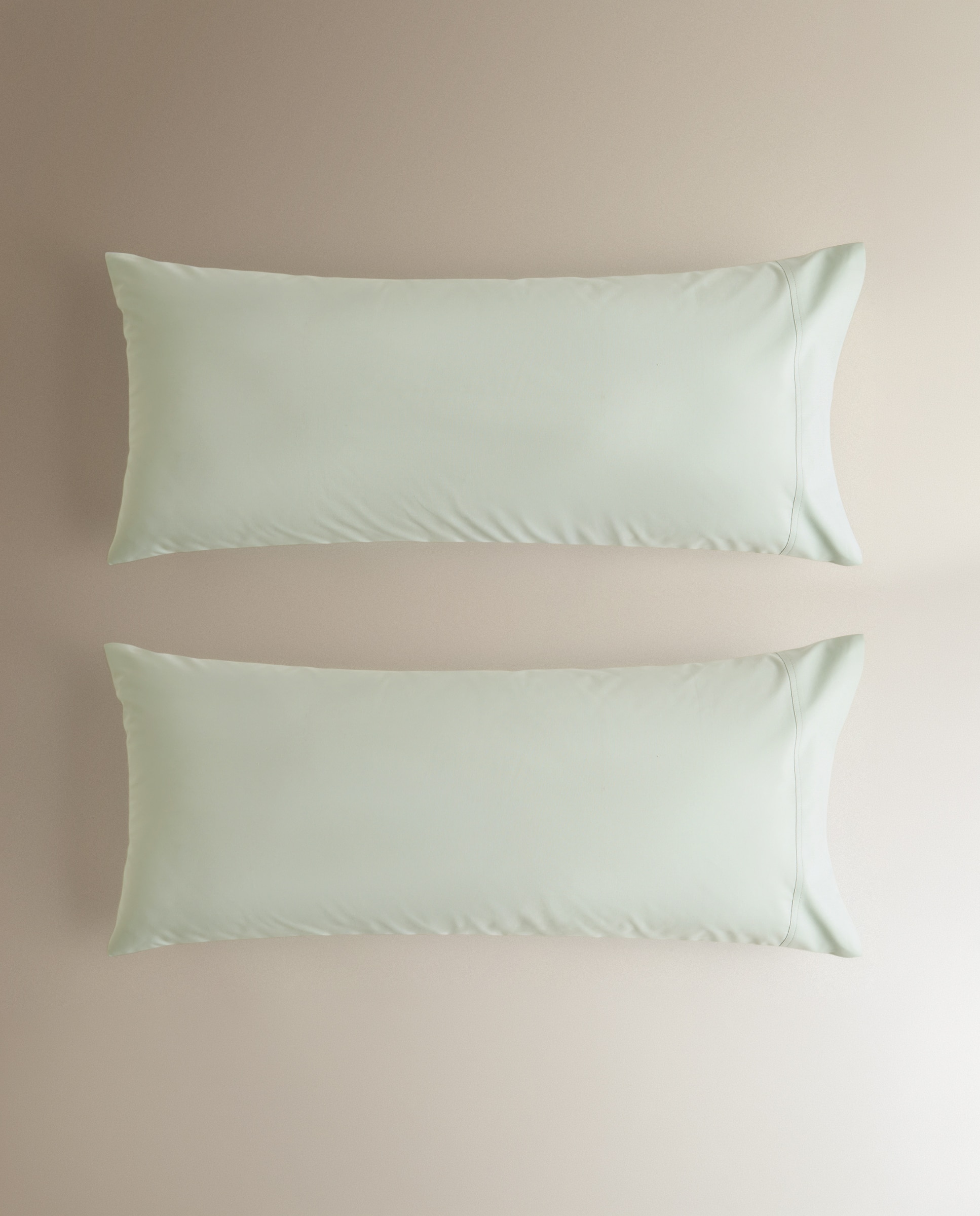 Funda de almohada Polialgodón Percal 180 hilos El Corte Inglés - Verde Agua Set de 2 fundas 45 x 75 cm Verde Agua-2
