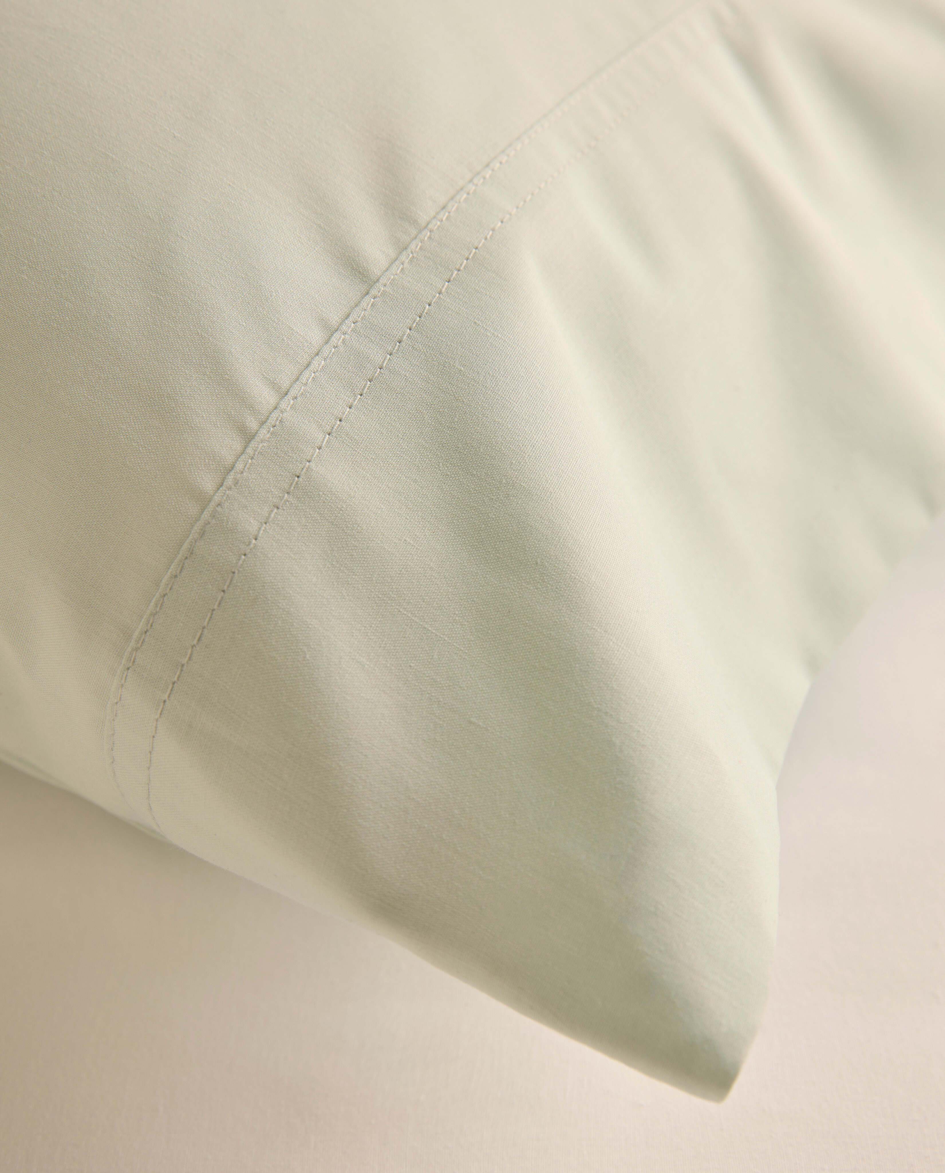 Funda de almohada Polialgodón Percal 180 hilos El Corte Inglés - Verde Agua Set de 2 fundas 45 x 75 cm Verde Agua-3