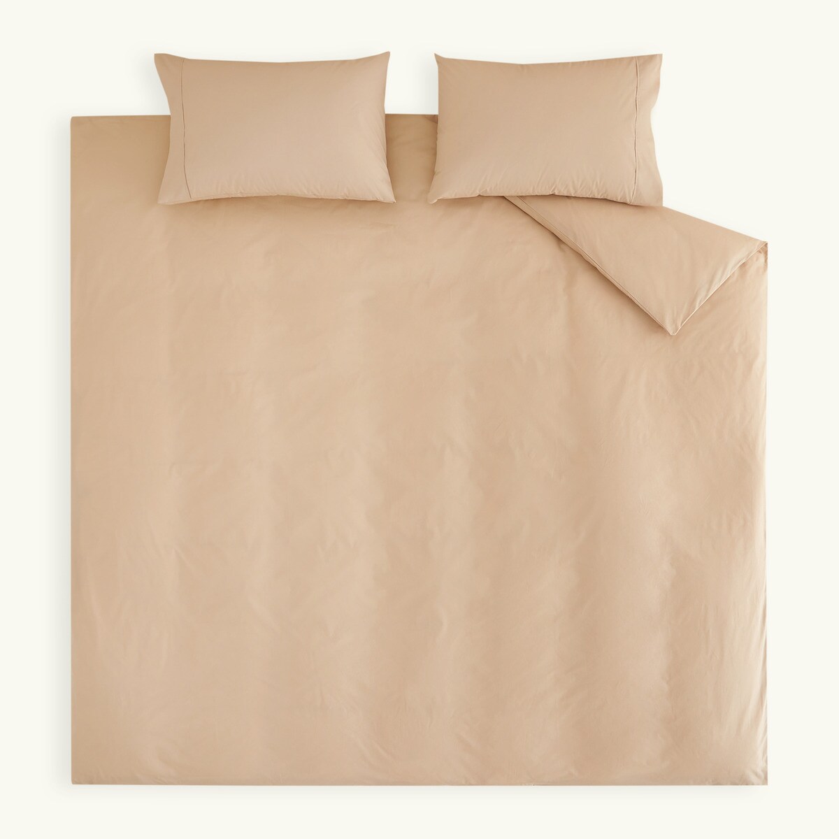 Funda nórdica Algodón Percal 200 hilos El Corte Inglés - Beige Cama 90 cm Beige-4