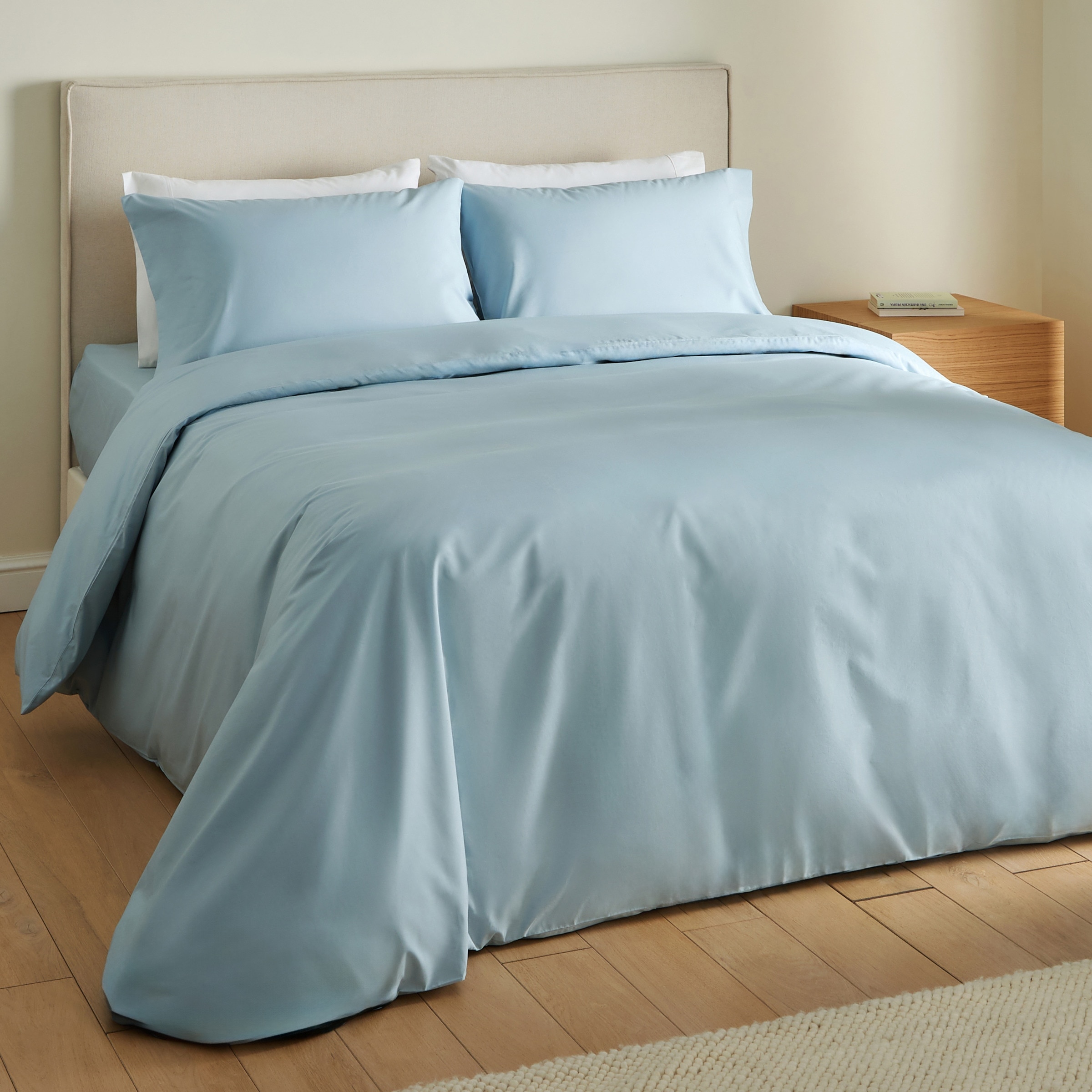 Funda nórdica Algodón Percal 200 hilos - Azul Cielo Cama 150 cm Azul Cielo-1
