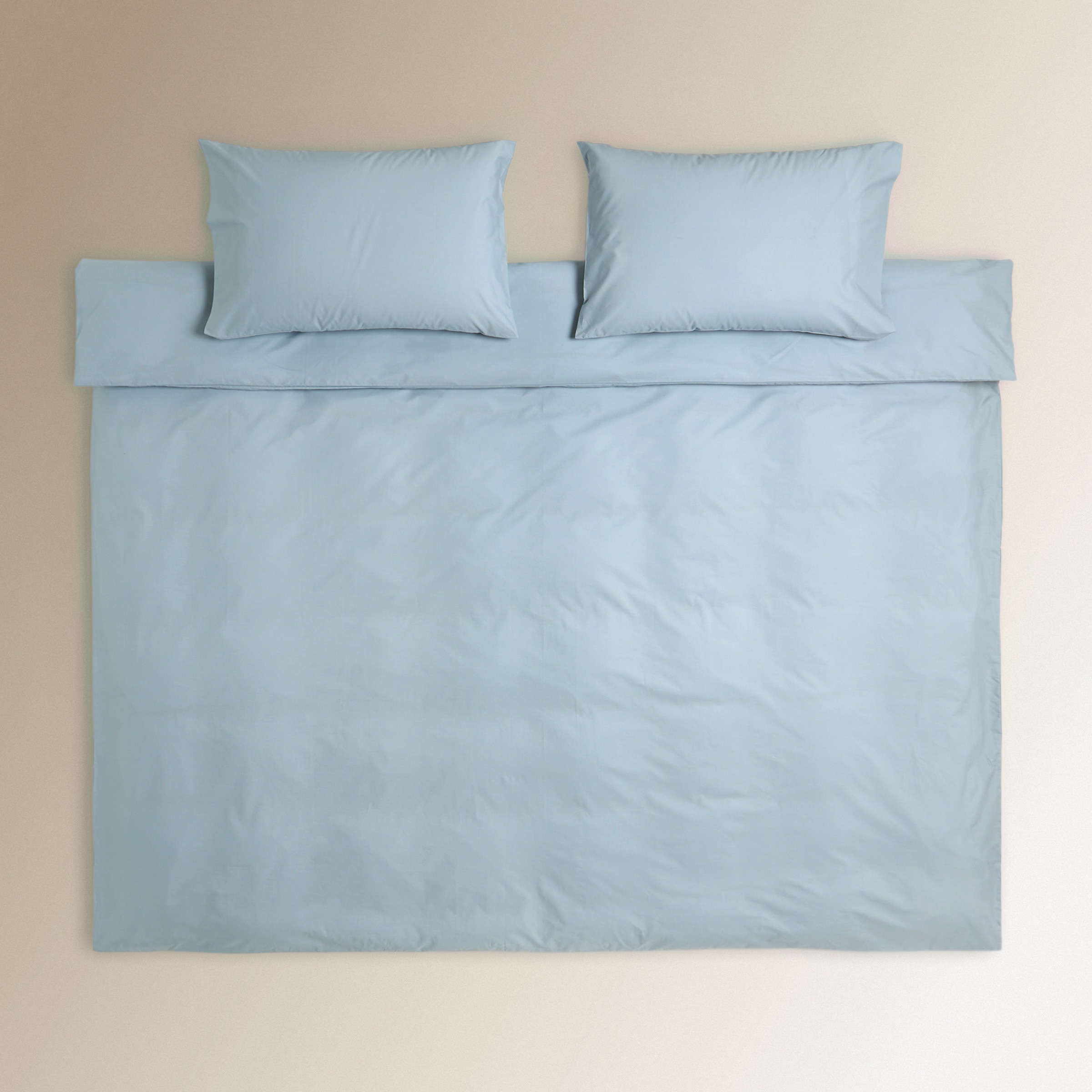 Funda nórdica Algodón Percal 200 hilos - Azul Cielo Cama 150 cm Azul Cielo-2