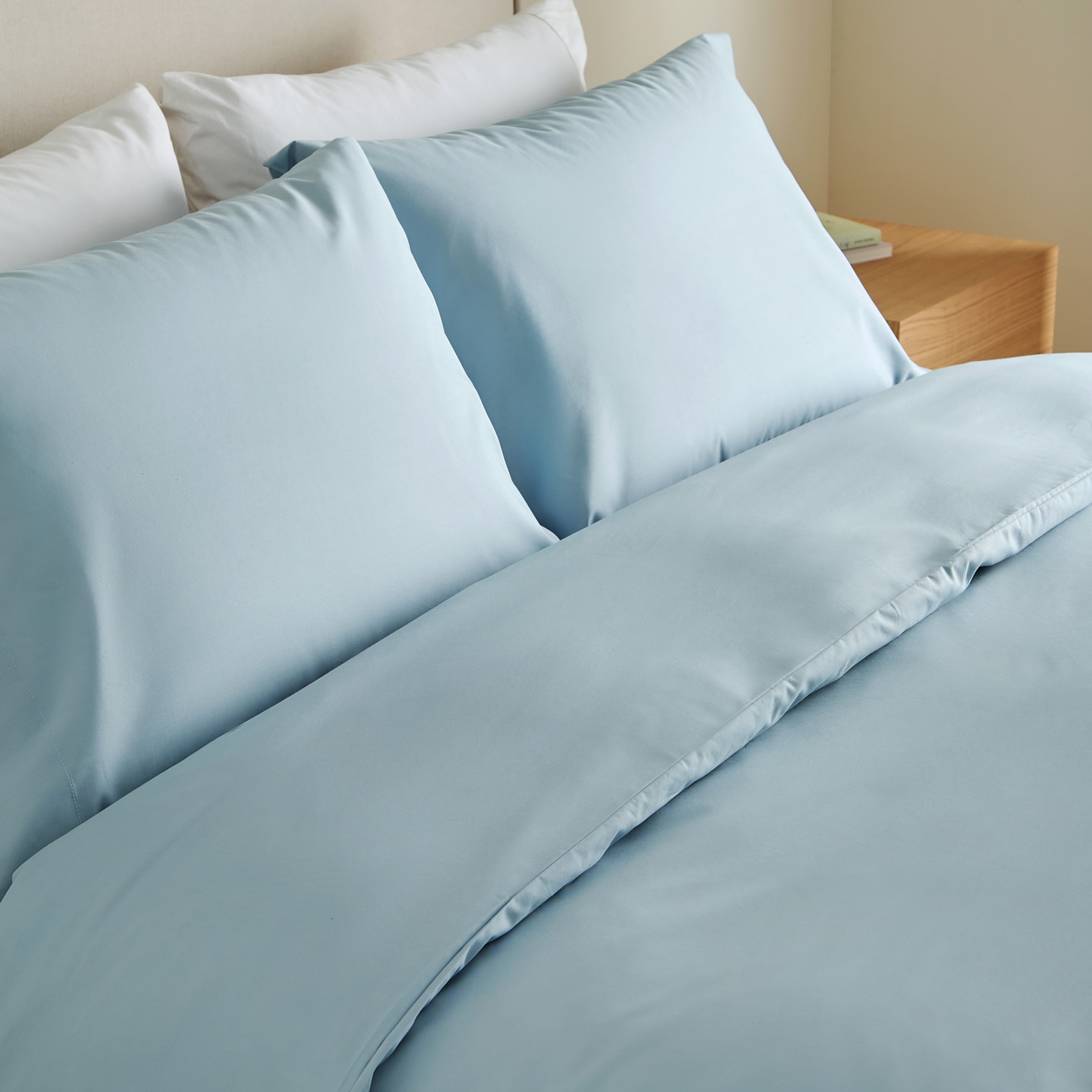 Funda nórdica Algodón Percal 200 hilos - Azul Cielo Cama 150 cm Azul Cielo-3