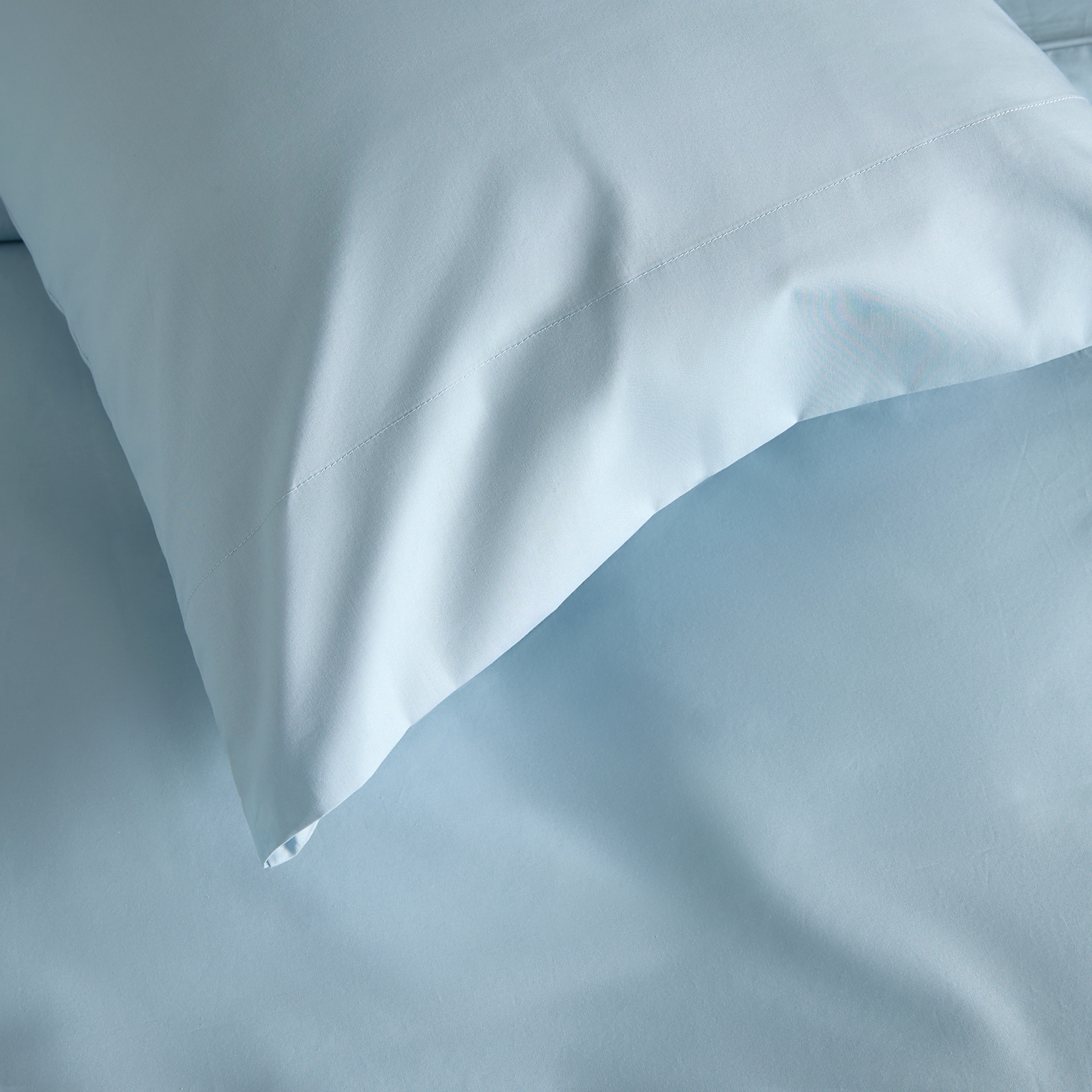 Funda nórdica Algodón Percal 200 hilos - Azul Cielo Cama 150 cm Azul Cielo-4