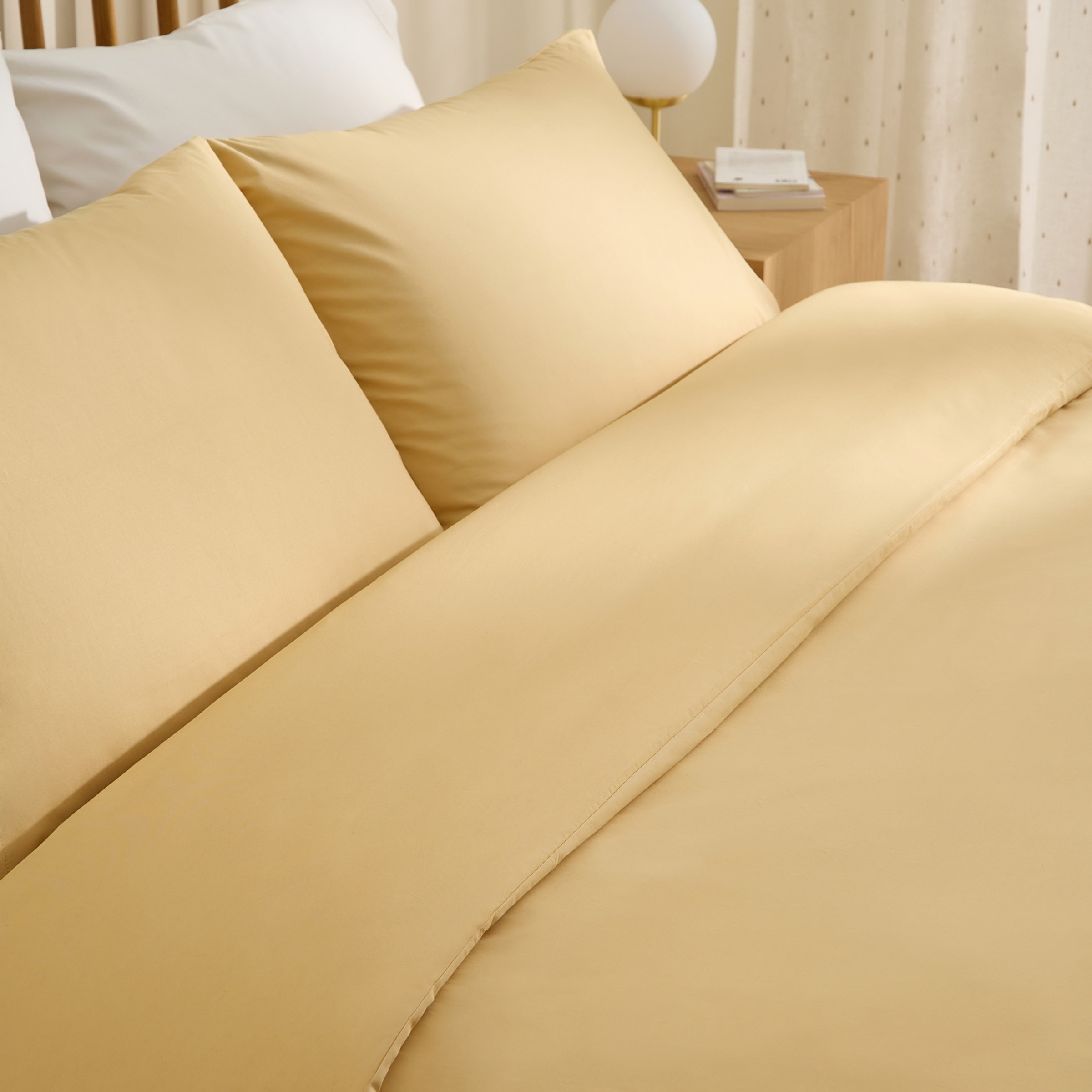 Funda nórdica Algodón Percal 200 hilos - Mostaza Cama 105 cm Mostaza-2