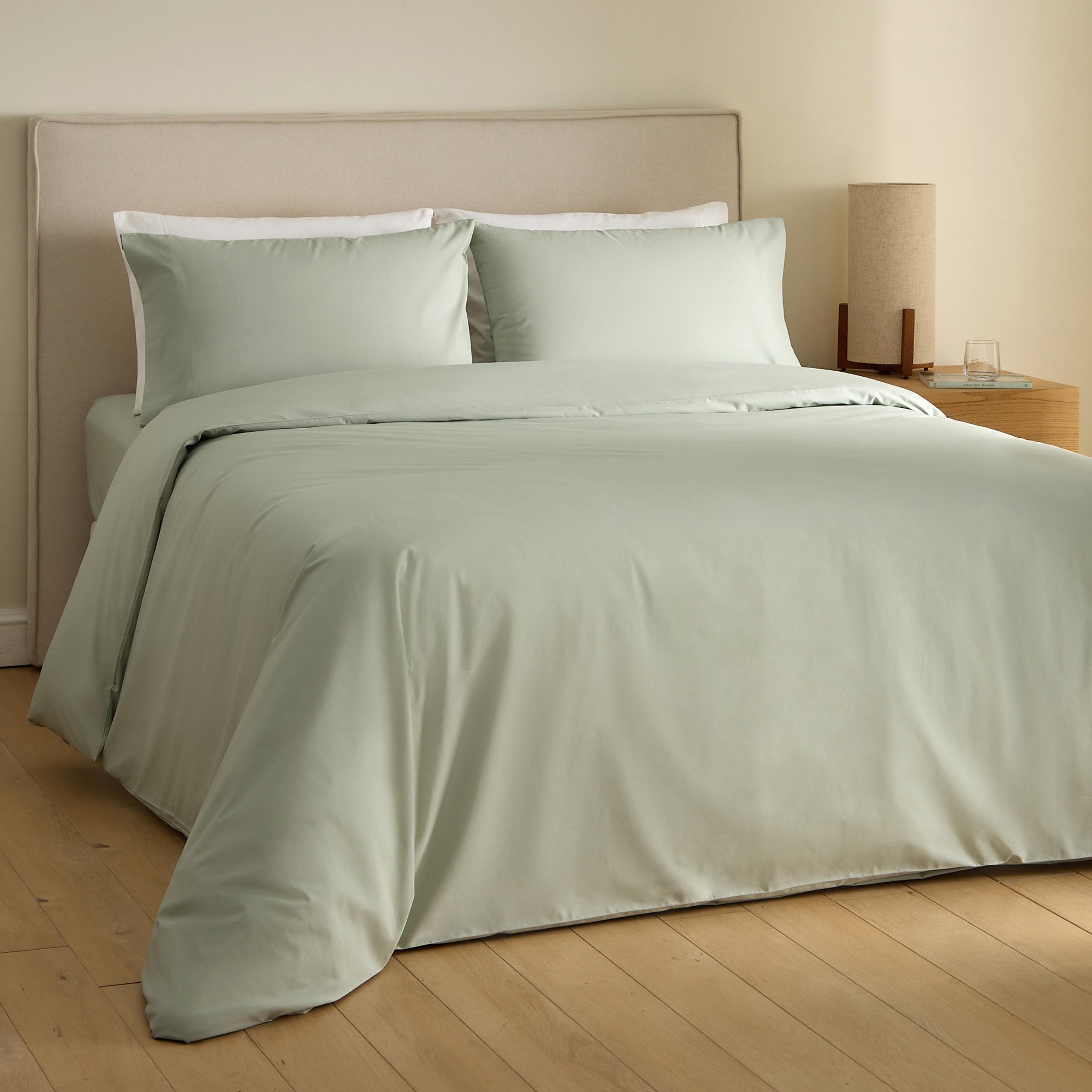Funda nórdica Algodón Percal 200 hilos - Verde Agua Cama 90 cm Verde Agua-1