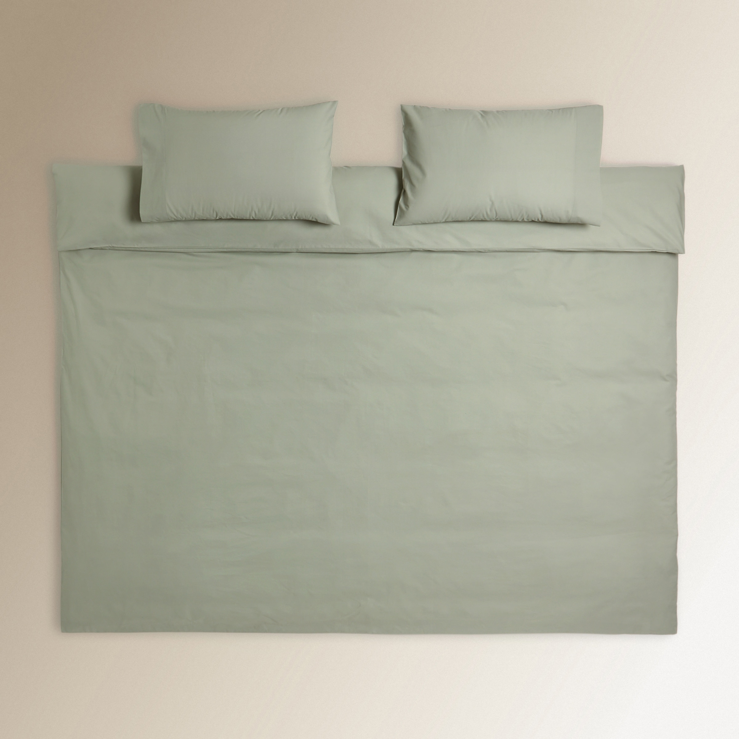 Funda nórdica Algodón Percal 200 hilos - Verde Agua Cama 90 cm Verde Agua-2