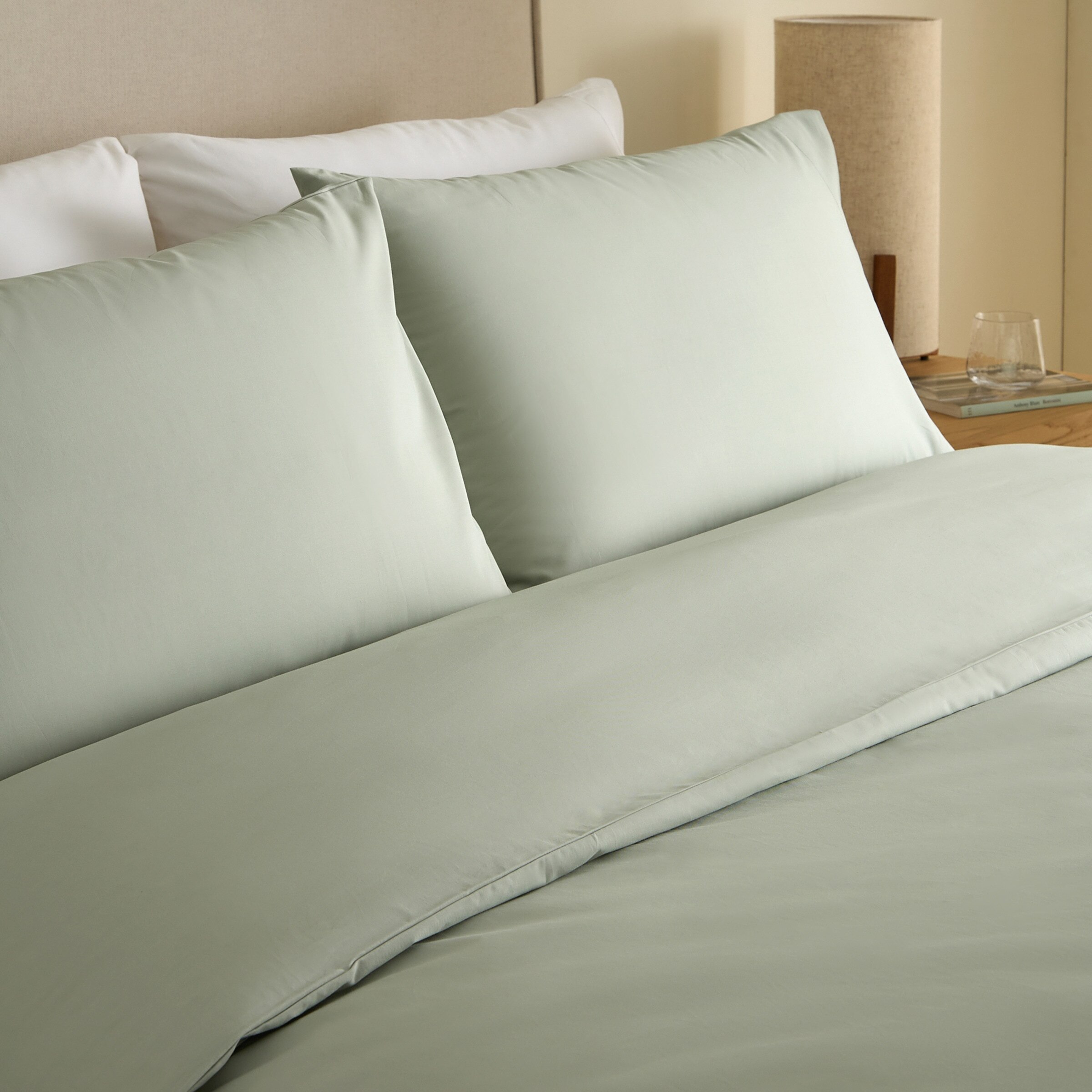 Funda nórdica Algodón Percal 200 hilos - Verde Agua Cama 90 cm Verde Agua-3