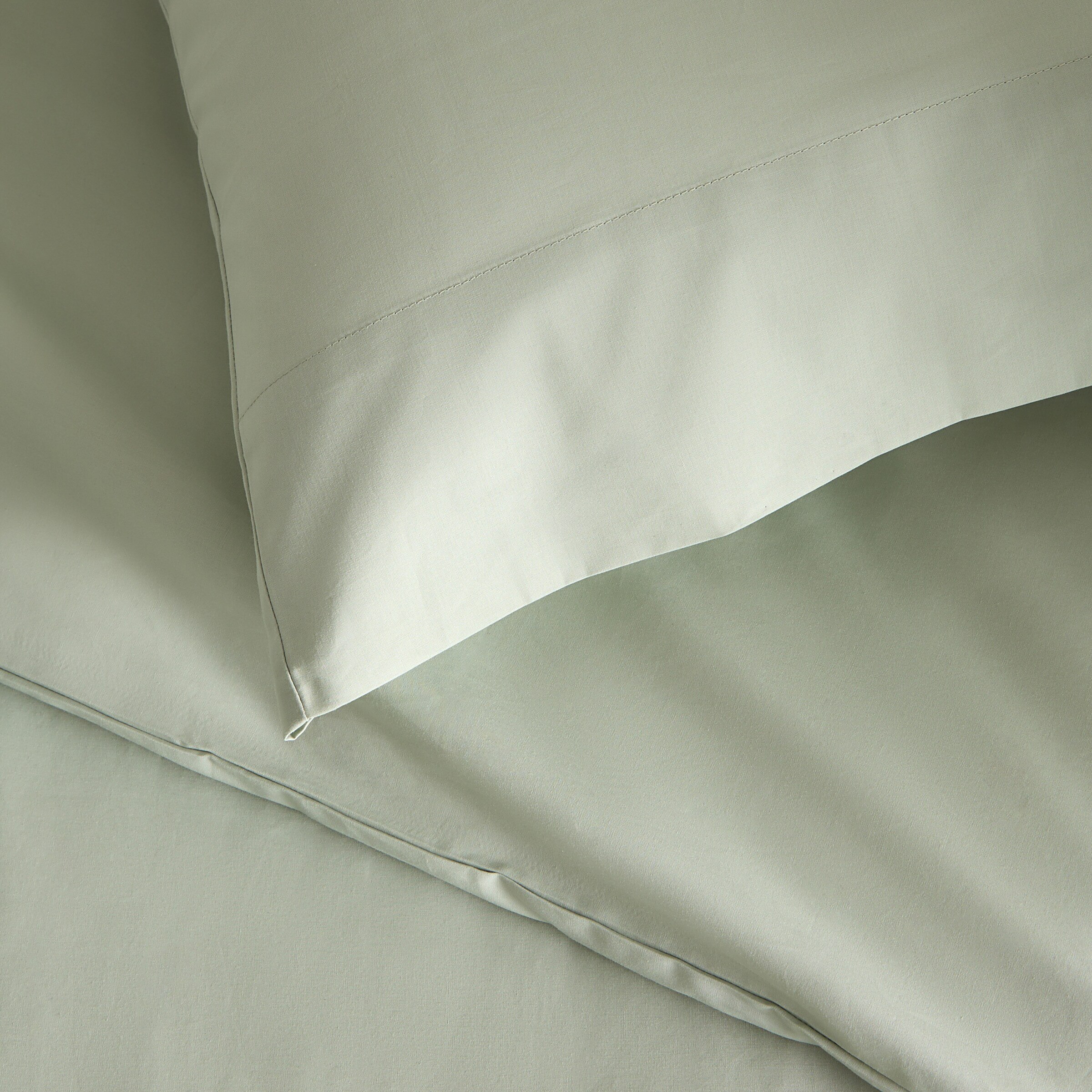 Funda nórdica Algodón Percal 200 hilos - Verde Agua Cama 90 cm Verde Agua-4
