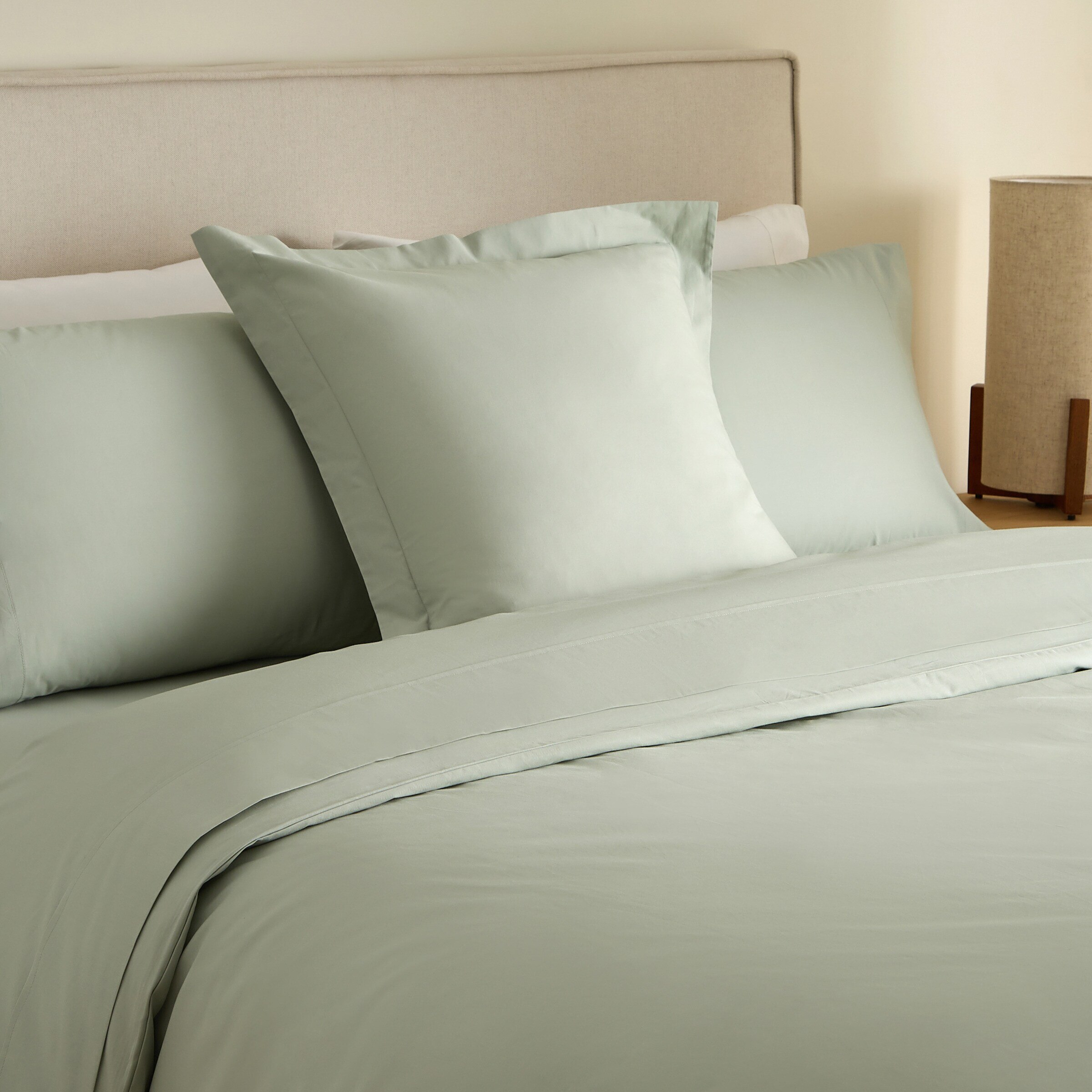 Funda nórdica Algodón Percal 200 hilos - Verde Agua Cama 90 cm Verde Agua-7