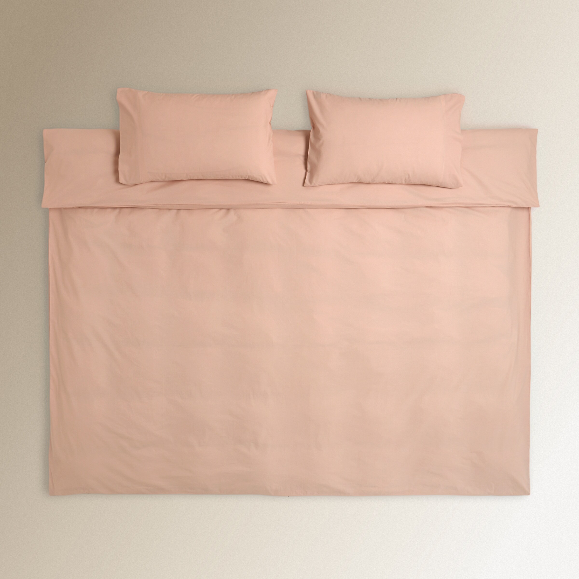 Funda nórdica Algodón Percal 200 hilos - Rosa Pétalo Cama 150 cm Rosa Pétalo-2