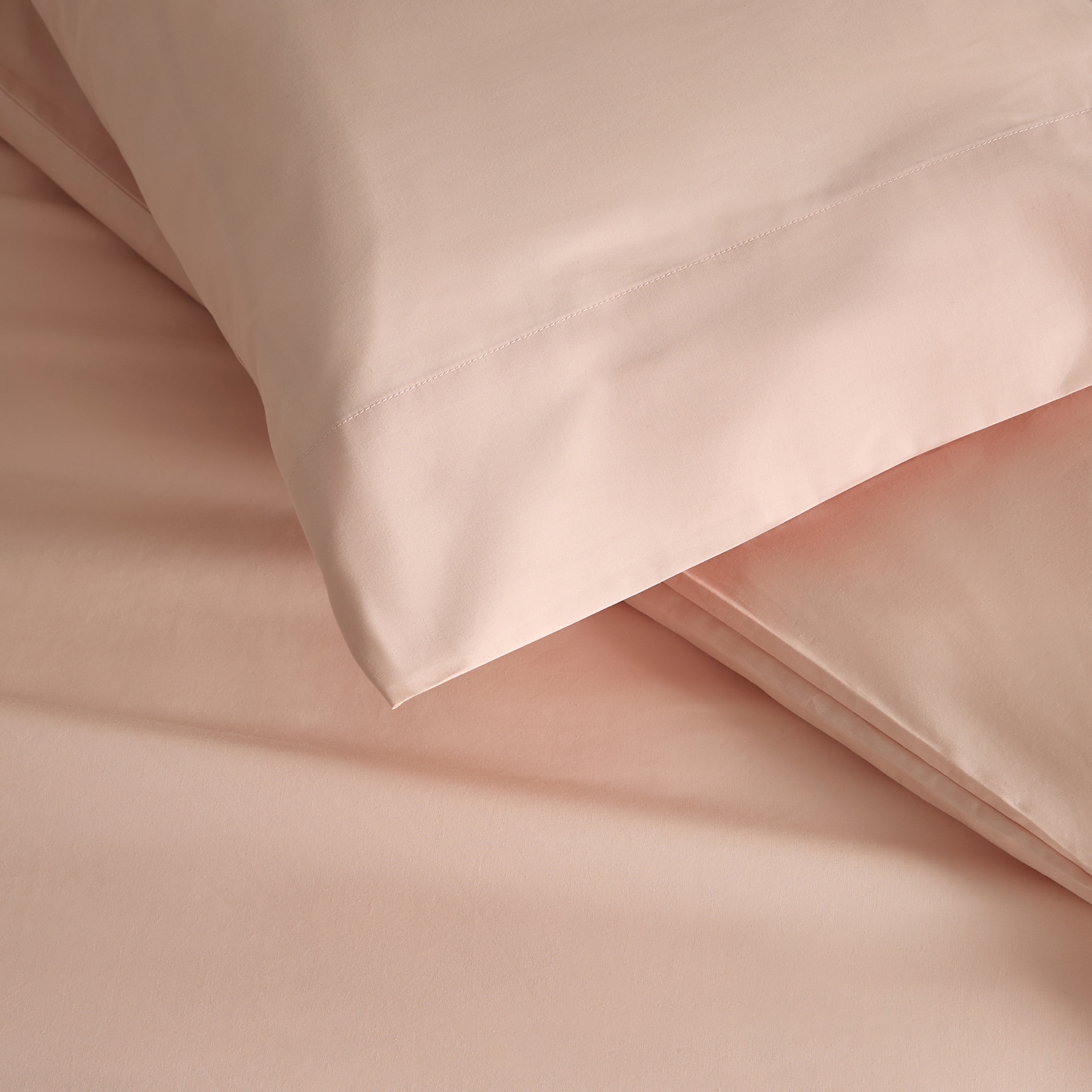Funda nórdica Algodón Percal 200 hilos - Rosa Pétalo Cama 150 cm Rosa Pétalo-4