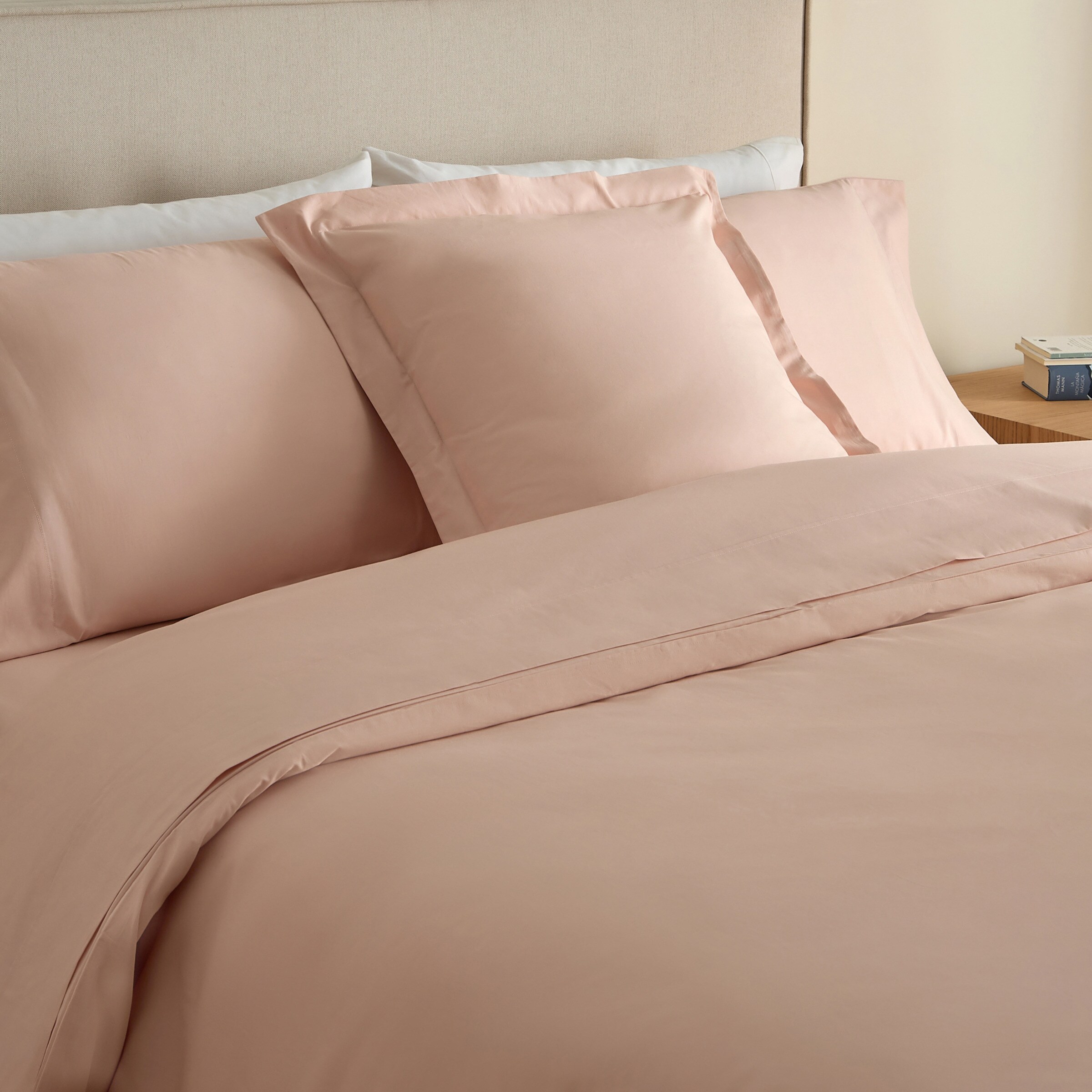 Funda nórdica Algodón Percal 200 hilos - Rosa Pétalo Cama 150 cm Rosa Pétalo-7