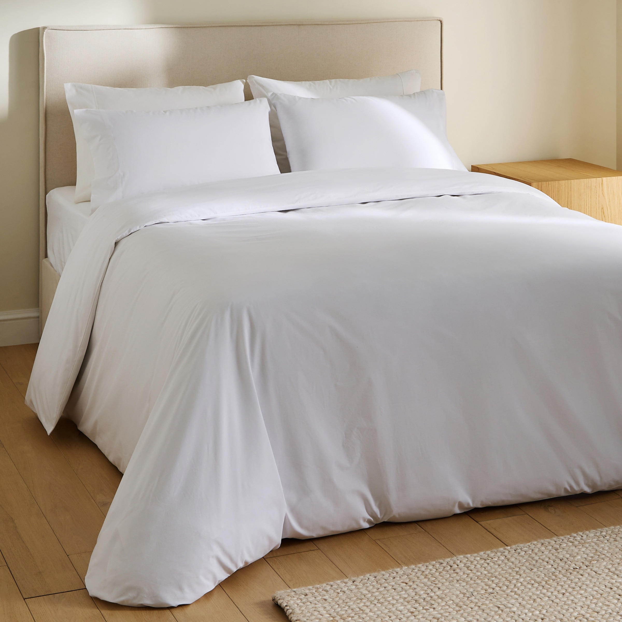 Imagen 1 de Funda nórdica Algodón Percal 200 hilos - Blanco Cama 150 cm Blanco