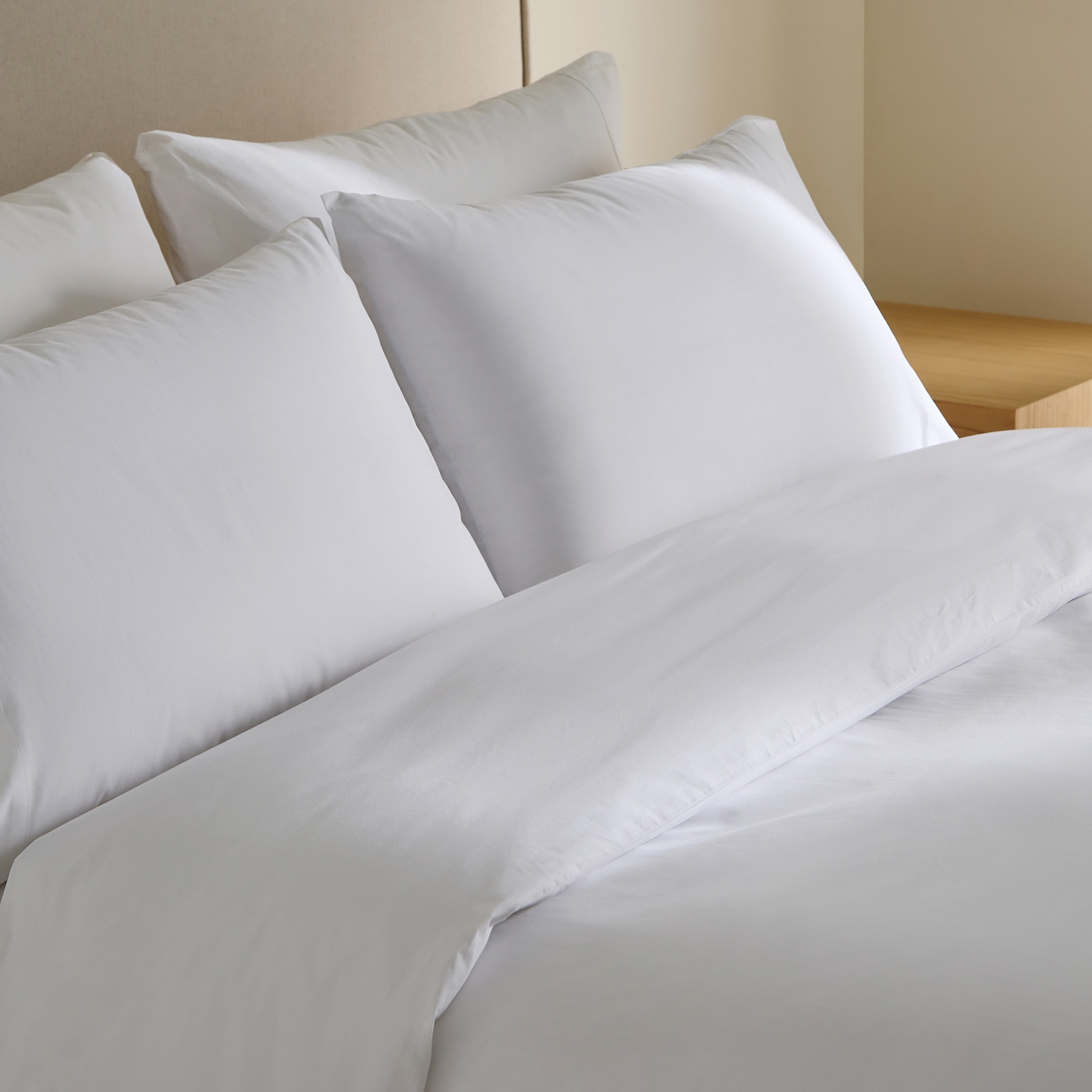 Imagen 3 de Funda nórdica Algodón Percal 200 hilos - Blanco Cama 150 cm Blanco