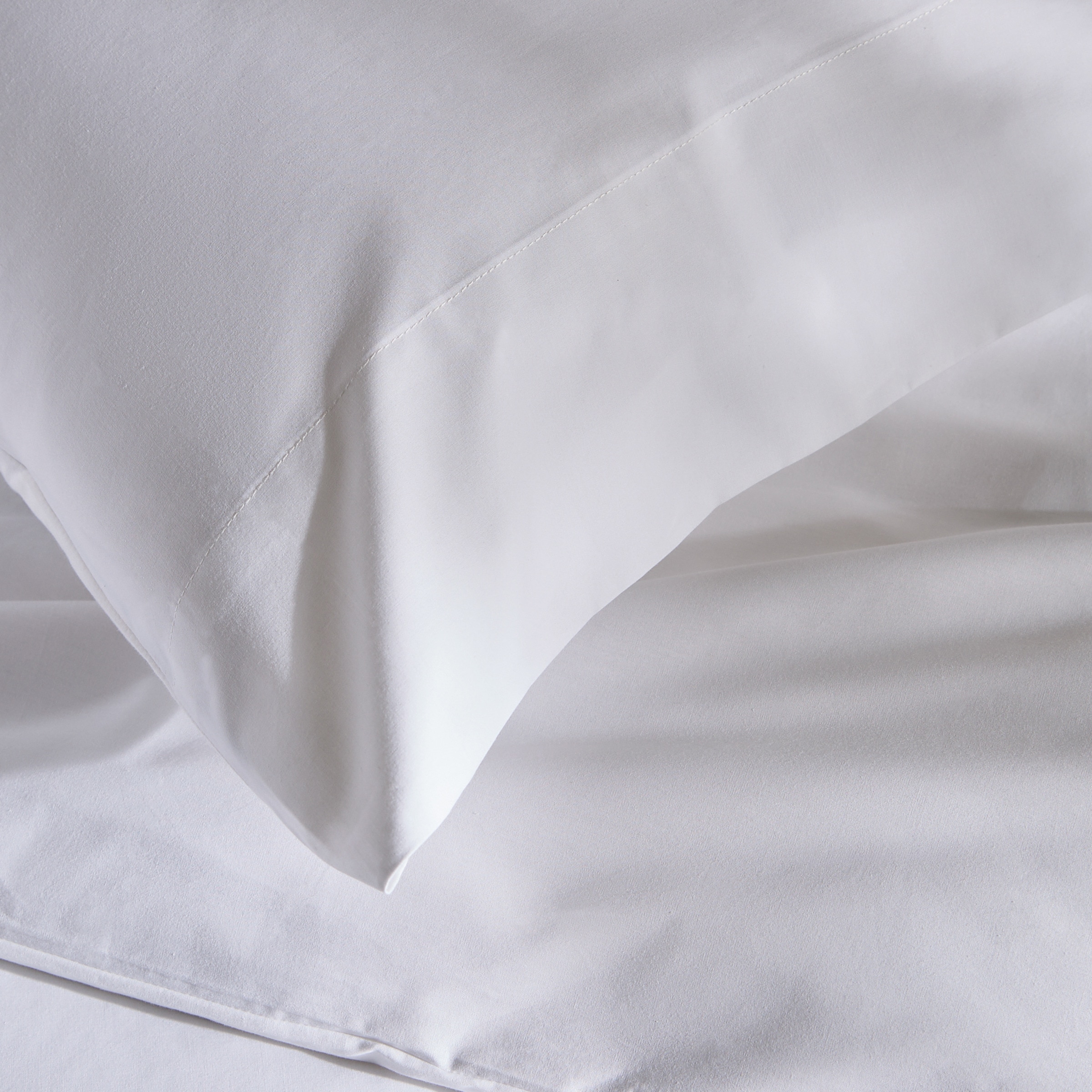 Imagen 4 de Funda nórdica Algodón Percal 200 hilos - Blanco Cama 150 cm Blanco