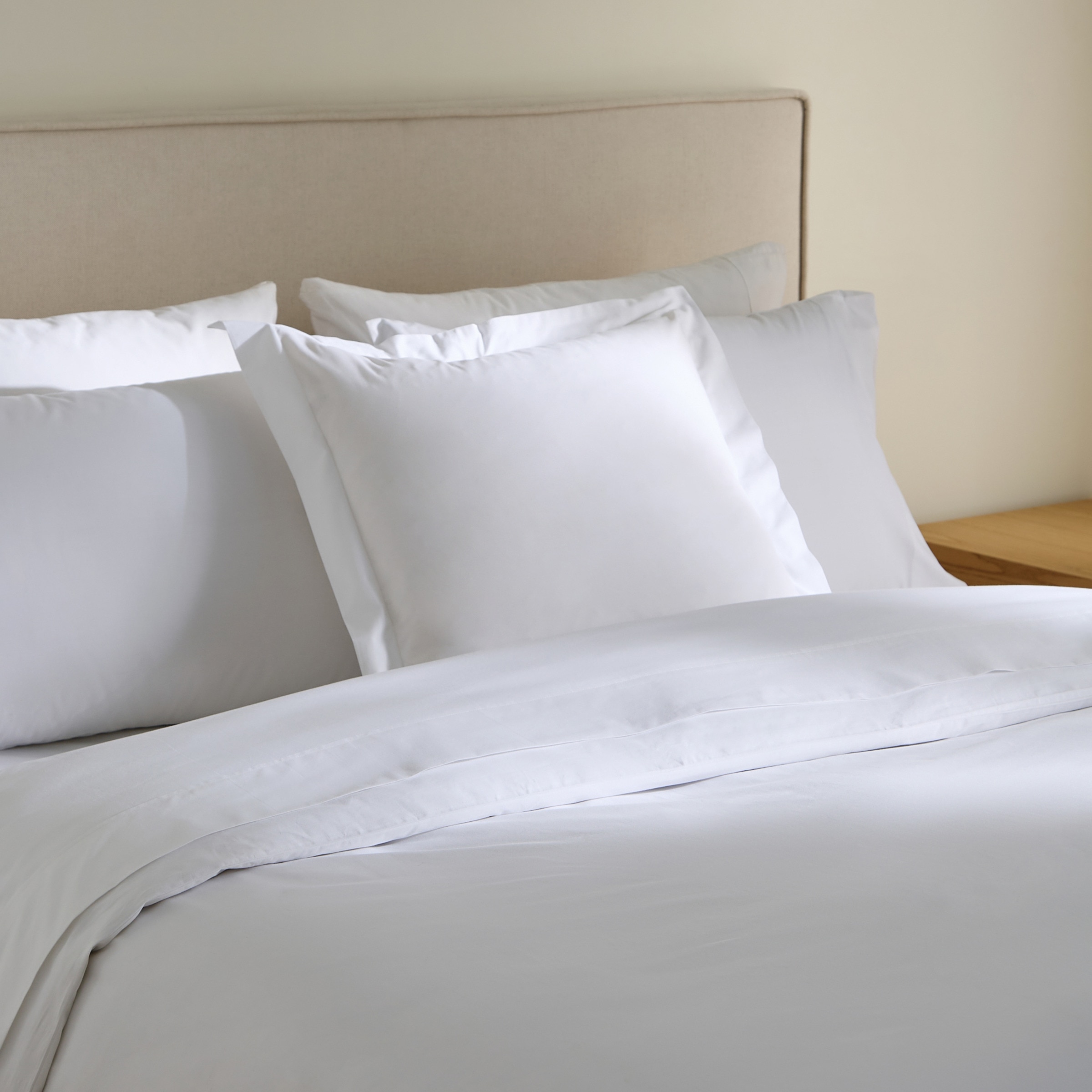 Imagen 7 de Funda nórdica Algodón Percal 200 hilos - Blanco Cama 150 cm Blanco