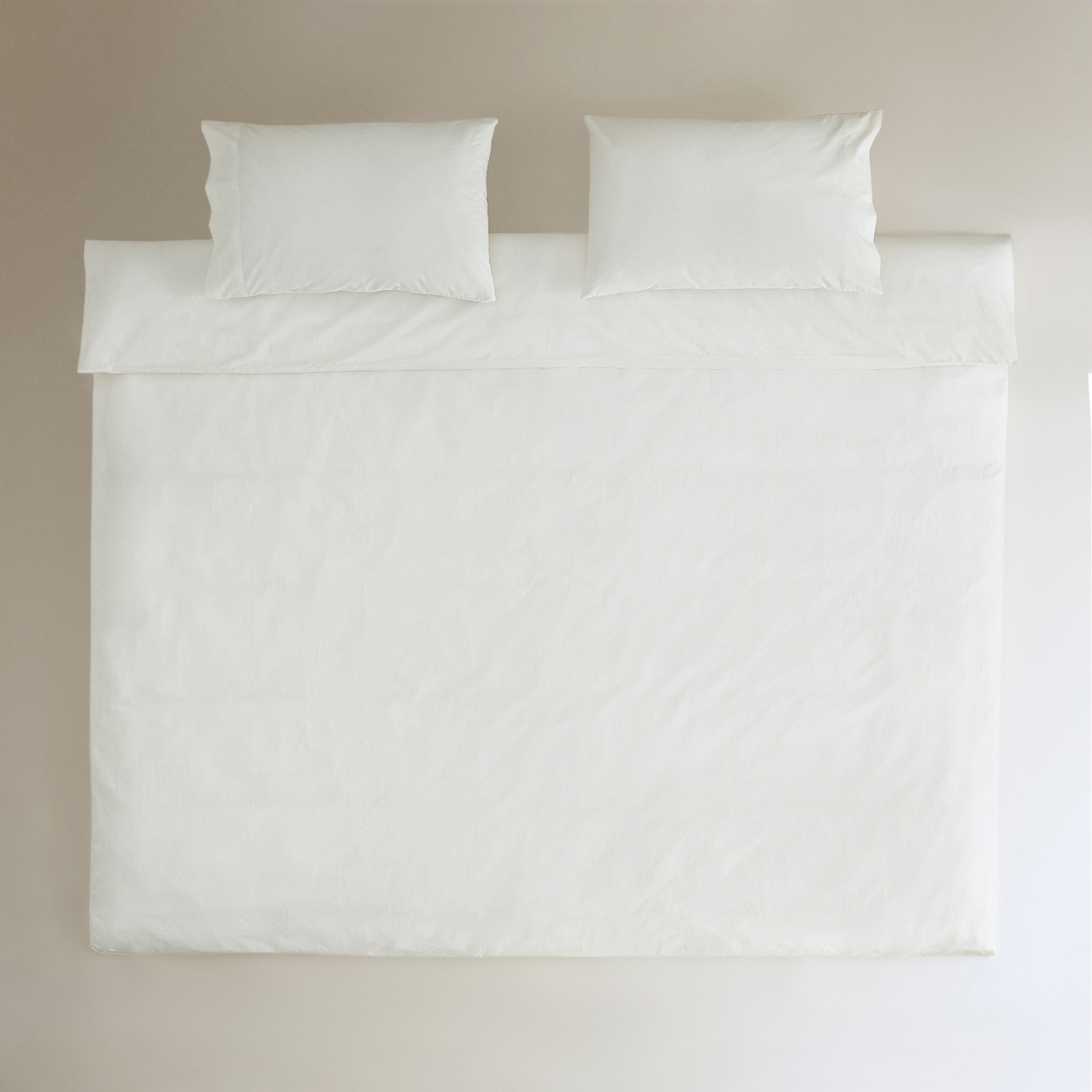 Funda nórdica Algodón Percal 200 hilos - Crudo Cama 150 cm Crudo-2