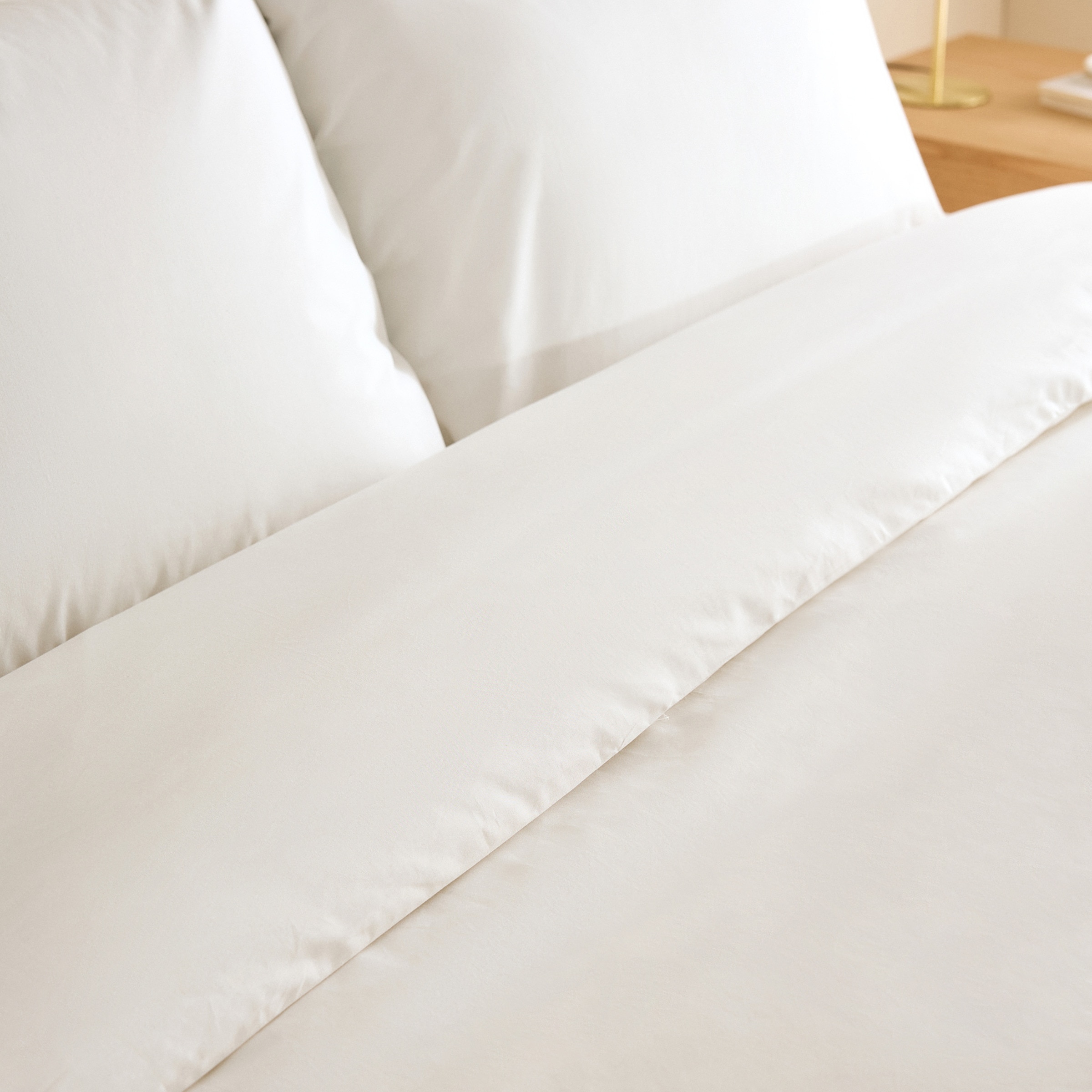 Funda nórdica Algodón Percal 200 hilos - Crudo Cama 150 cm Crudo-3
