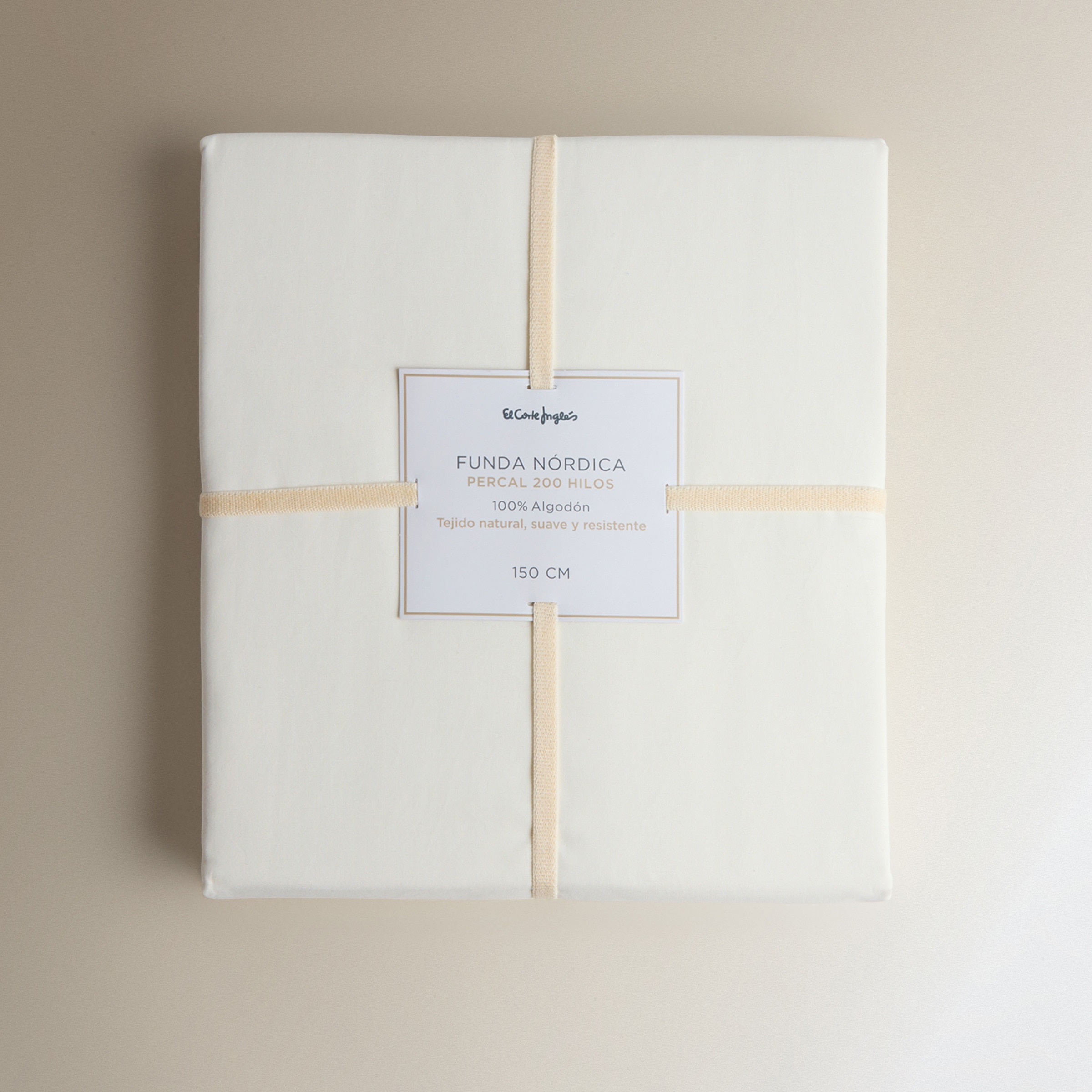 Funda nórdica Algodón Percal 200 hilos - Crudo Cama 150 cm Crudo-8