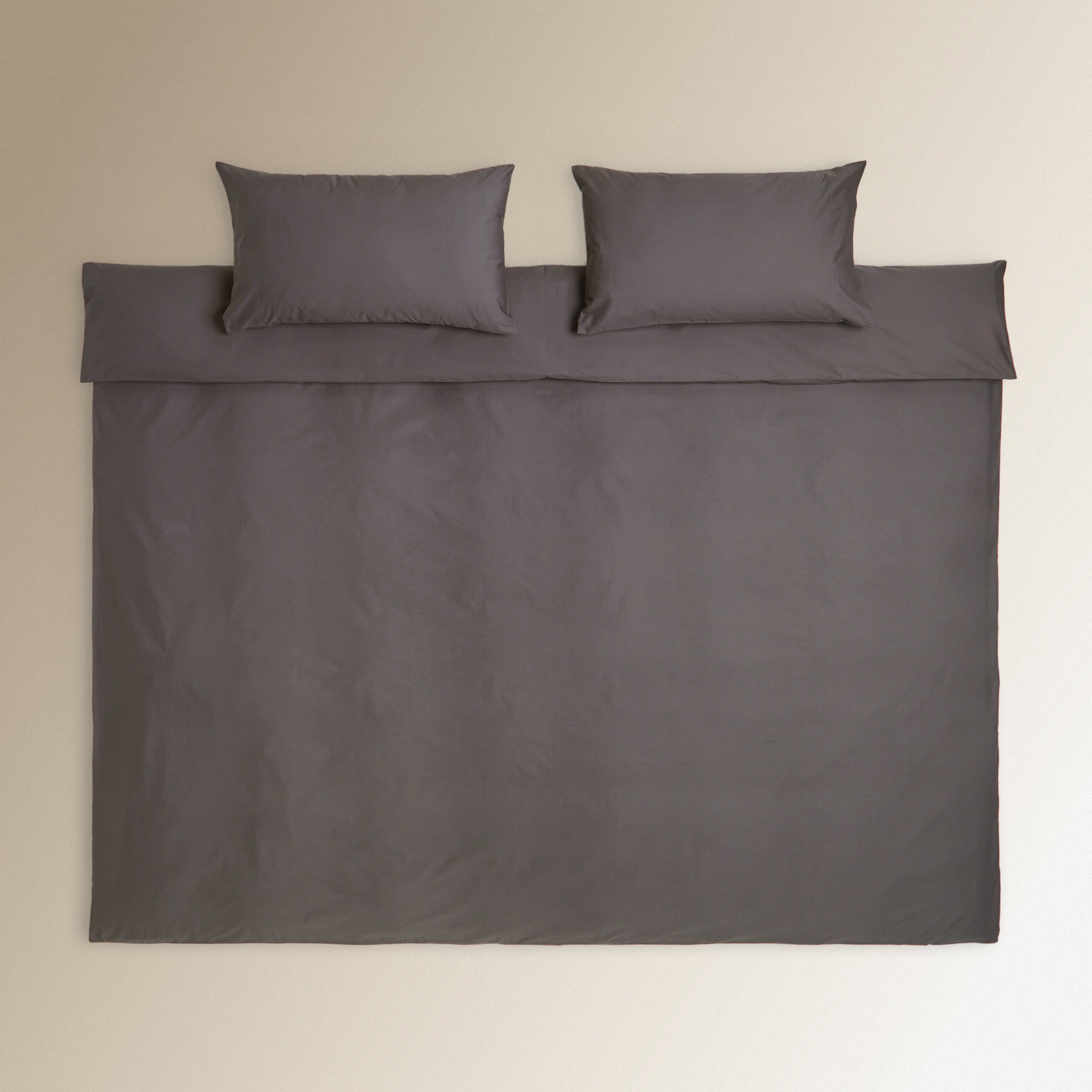 Capa de Edredão de Algodão Percal 200 Fios Antracite-2